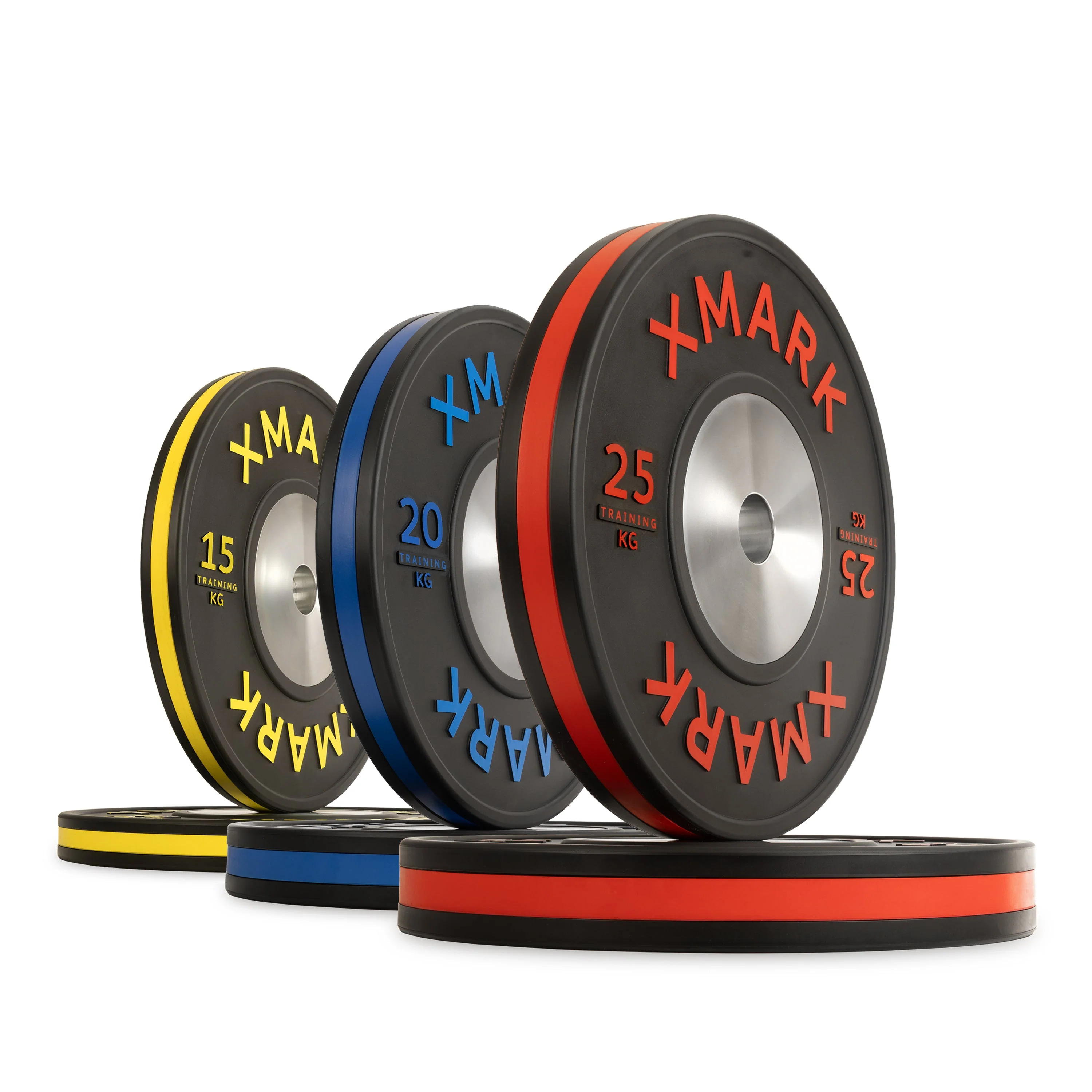 XMARK - Striped Premium IWF Training Bumper Plates (KG) Pairs and Sets - Image 7