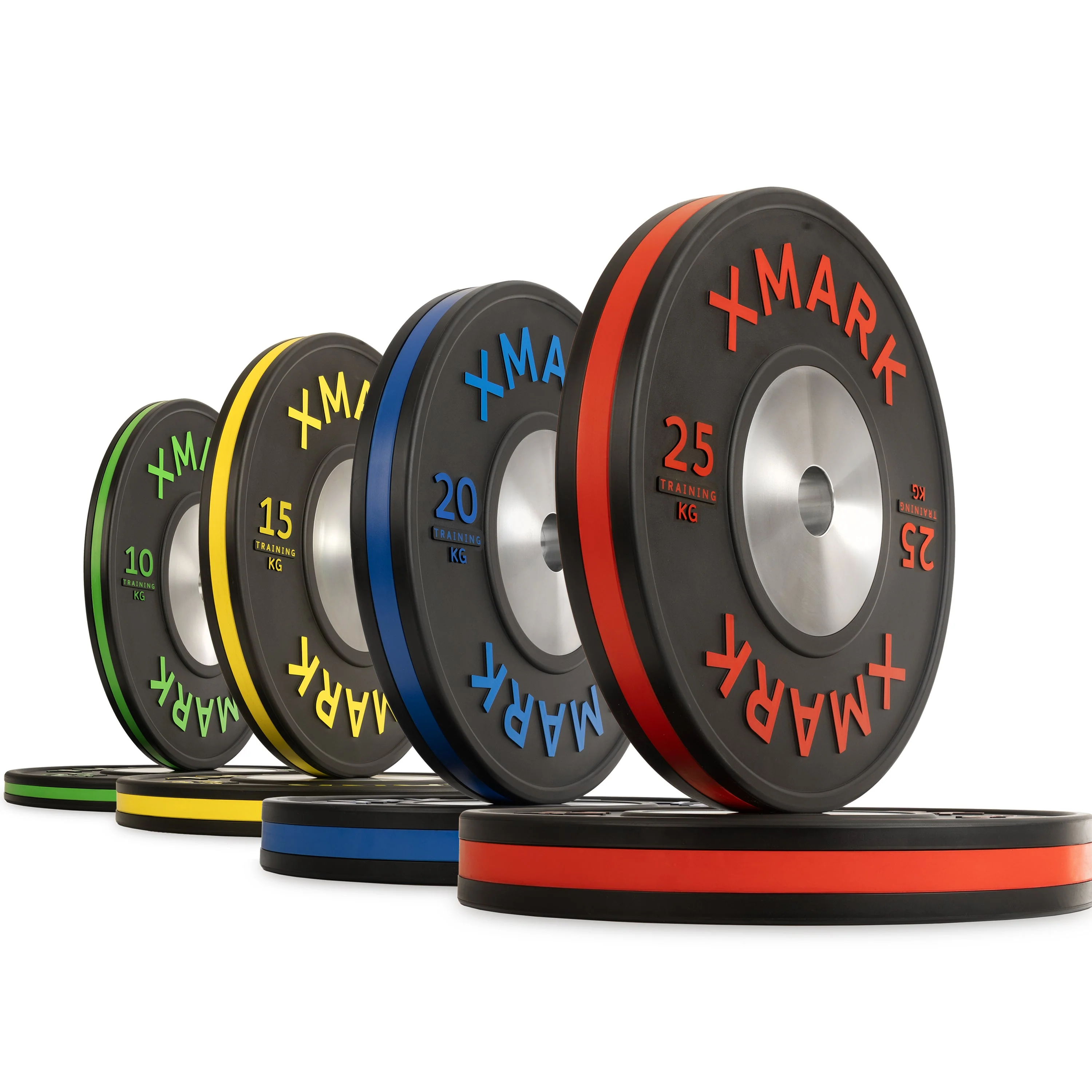 XMARK - Striped Premium IWF Training Bumper Plates (KG) Pairs and Sets - Image 9