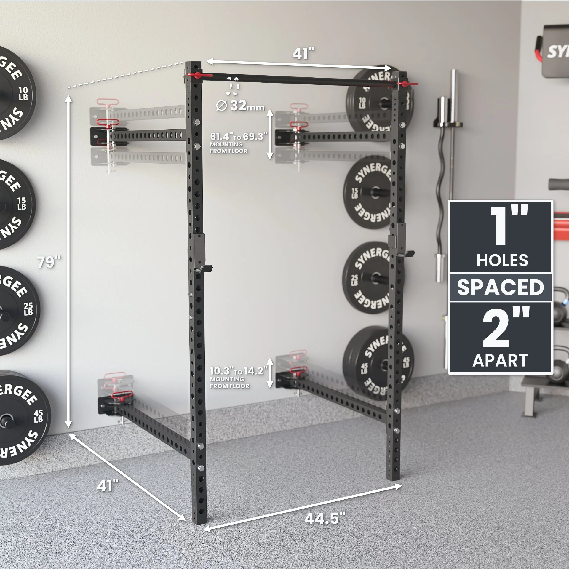 Synergee - 2200 Series Folding Squat Rack - Image 25