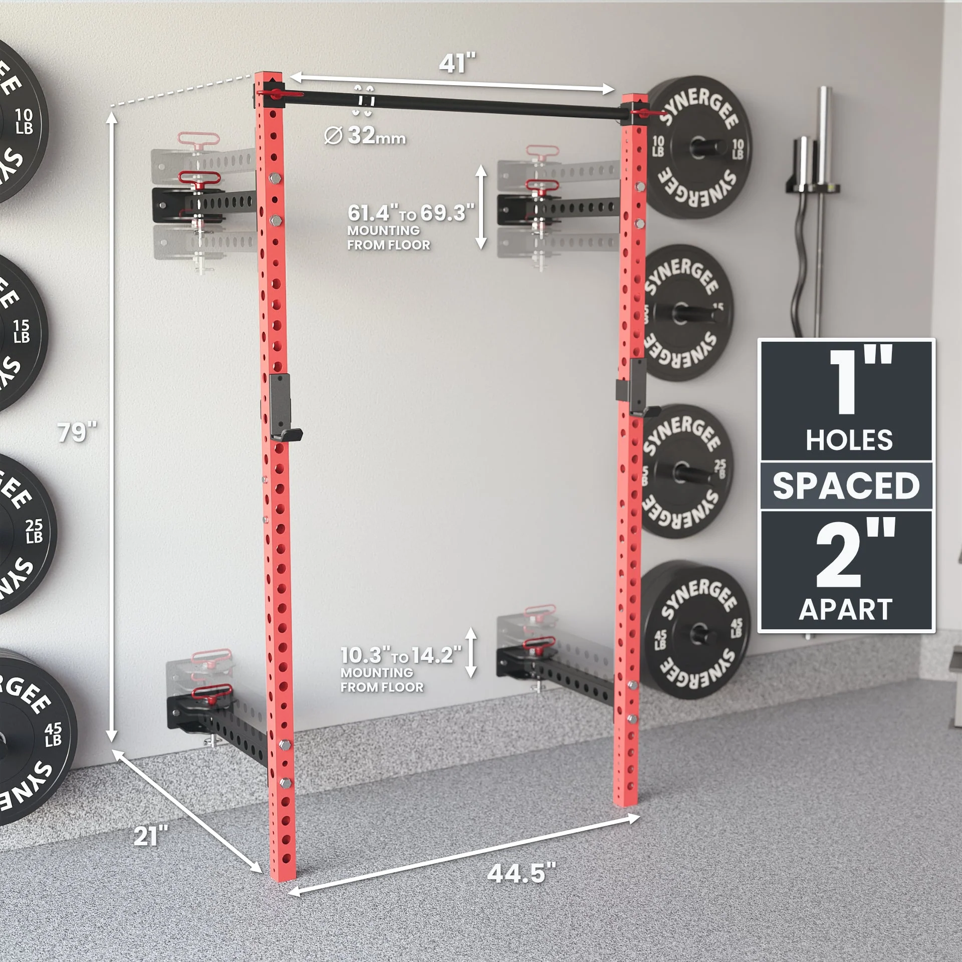 Synergee - 2200 Series Folding Squat Rack - Image 29