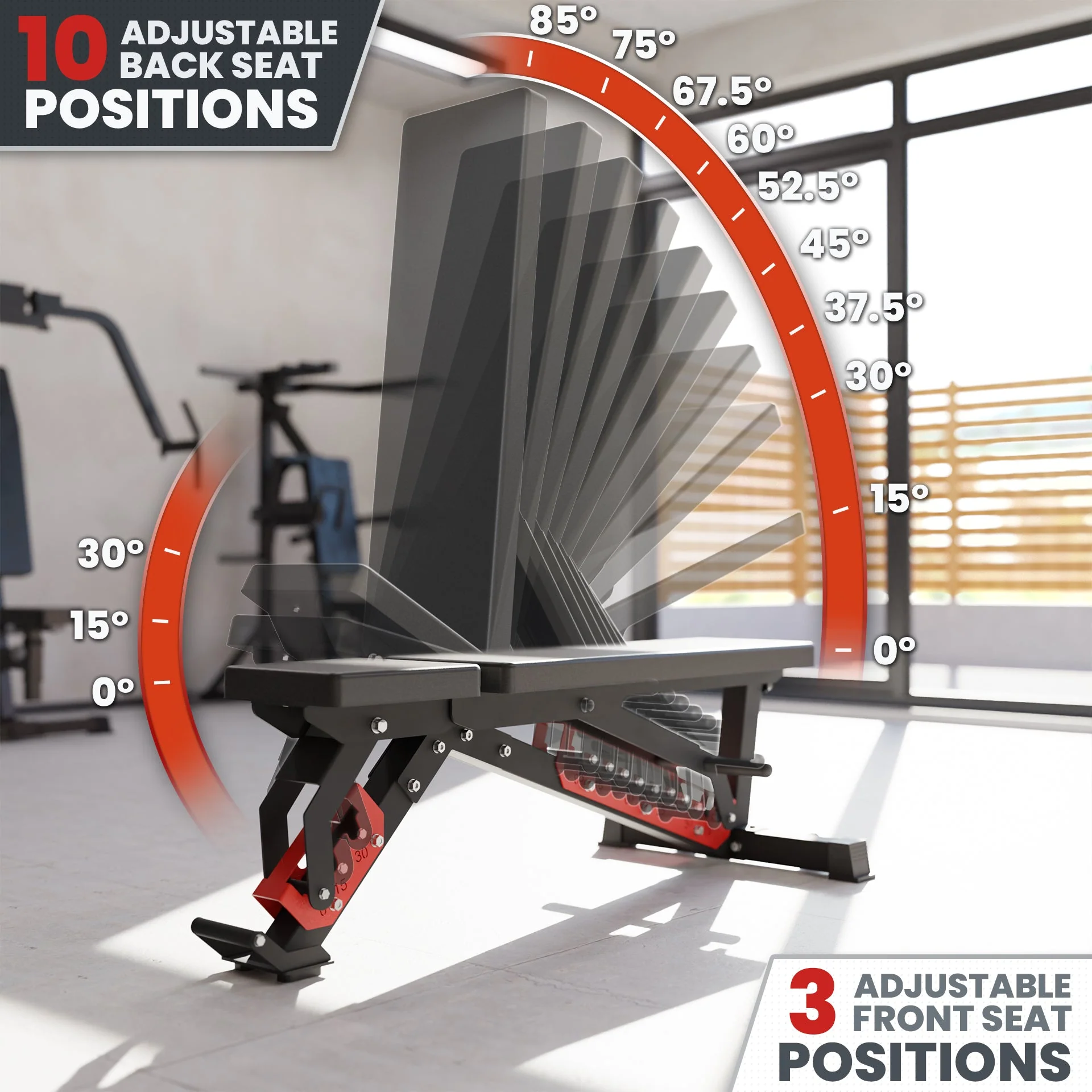 Synergee - Adjustable Wing Back Bench - Image 4