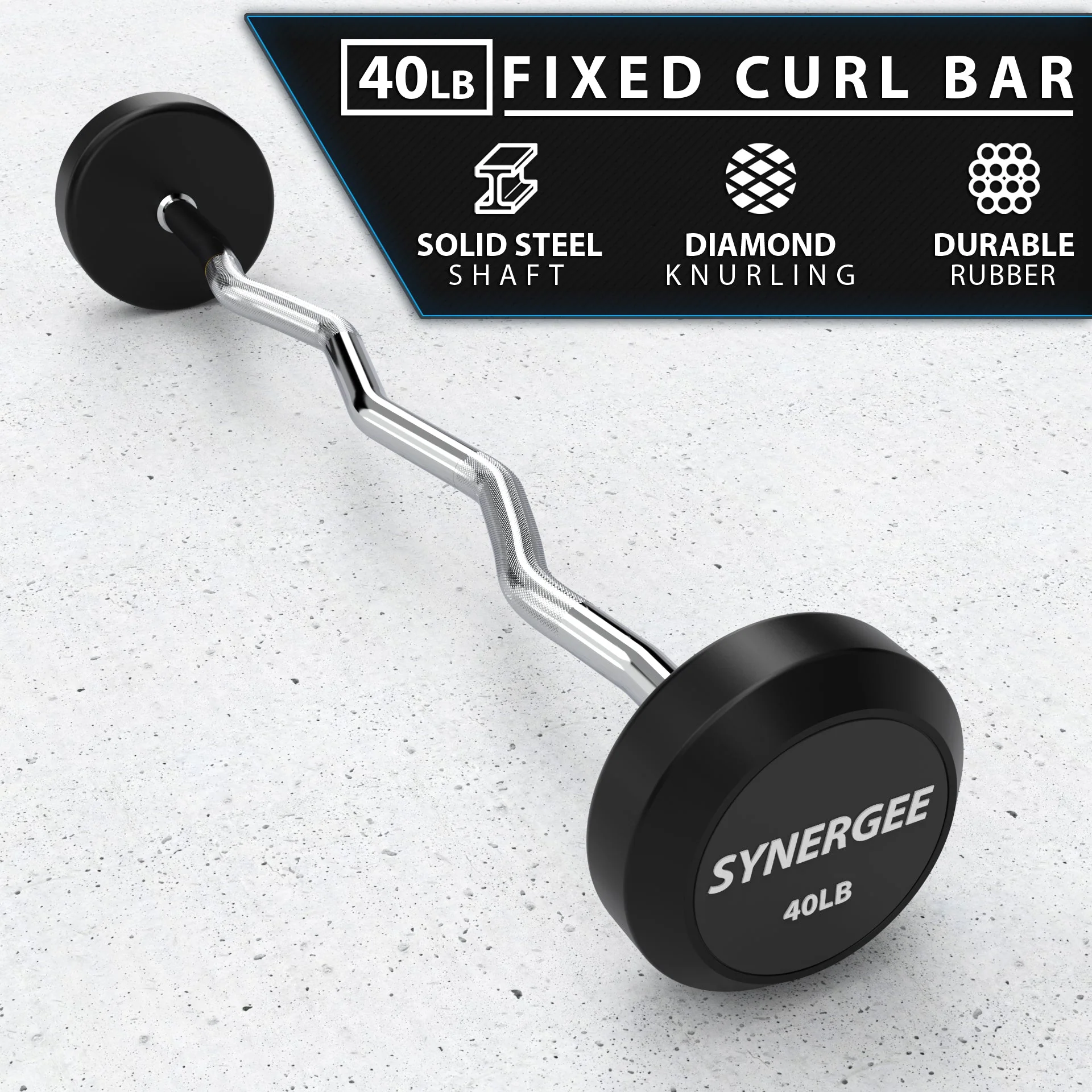 Synergee - Fixed Easy Curl Barbell - Image 10