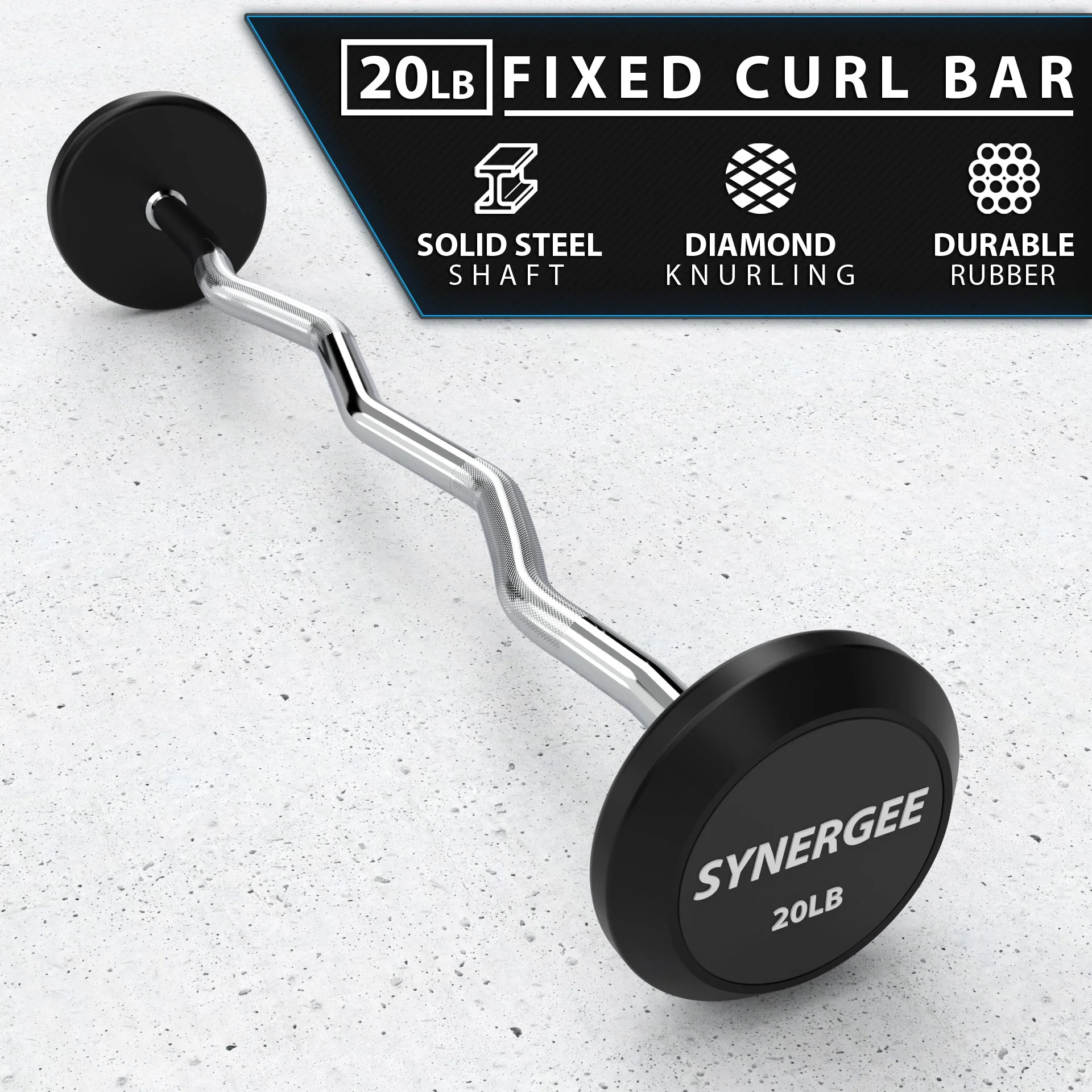 Synergee - Fixed Easy Curl Barbell - Image 11