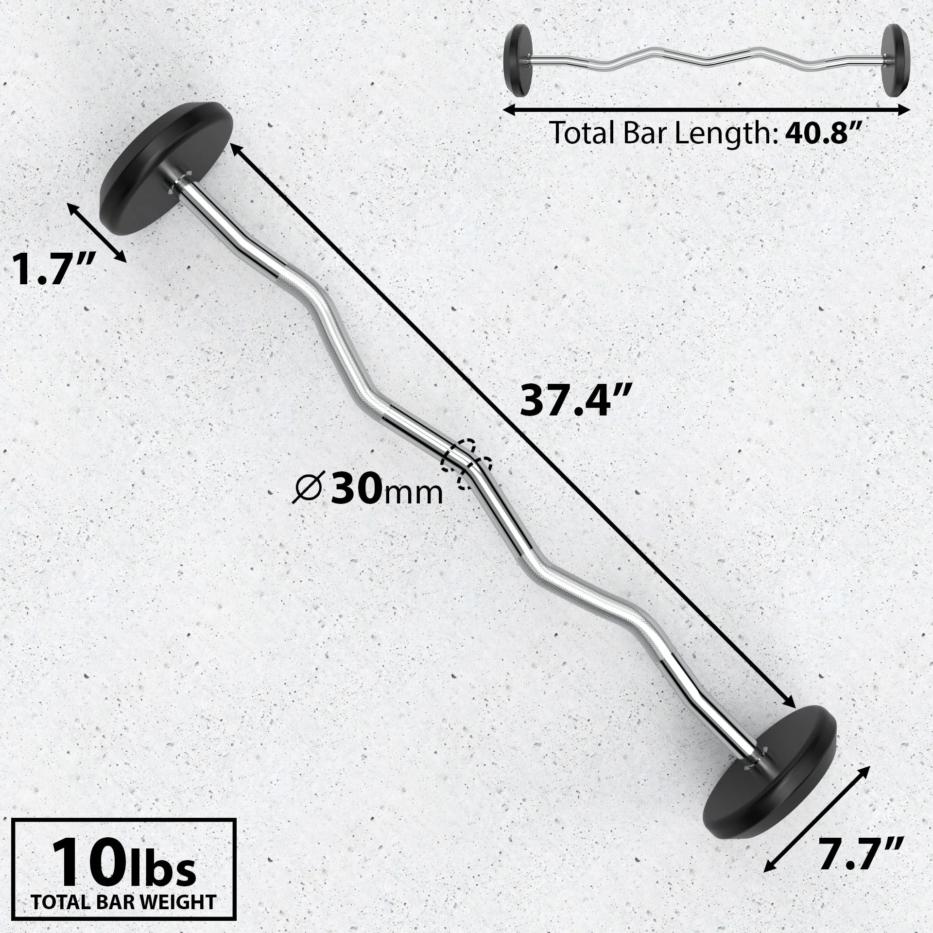 Synergee - Fixed Easy Curl Barbell - Image 18
