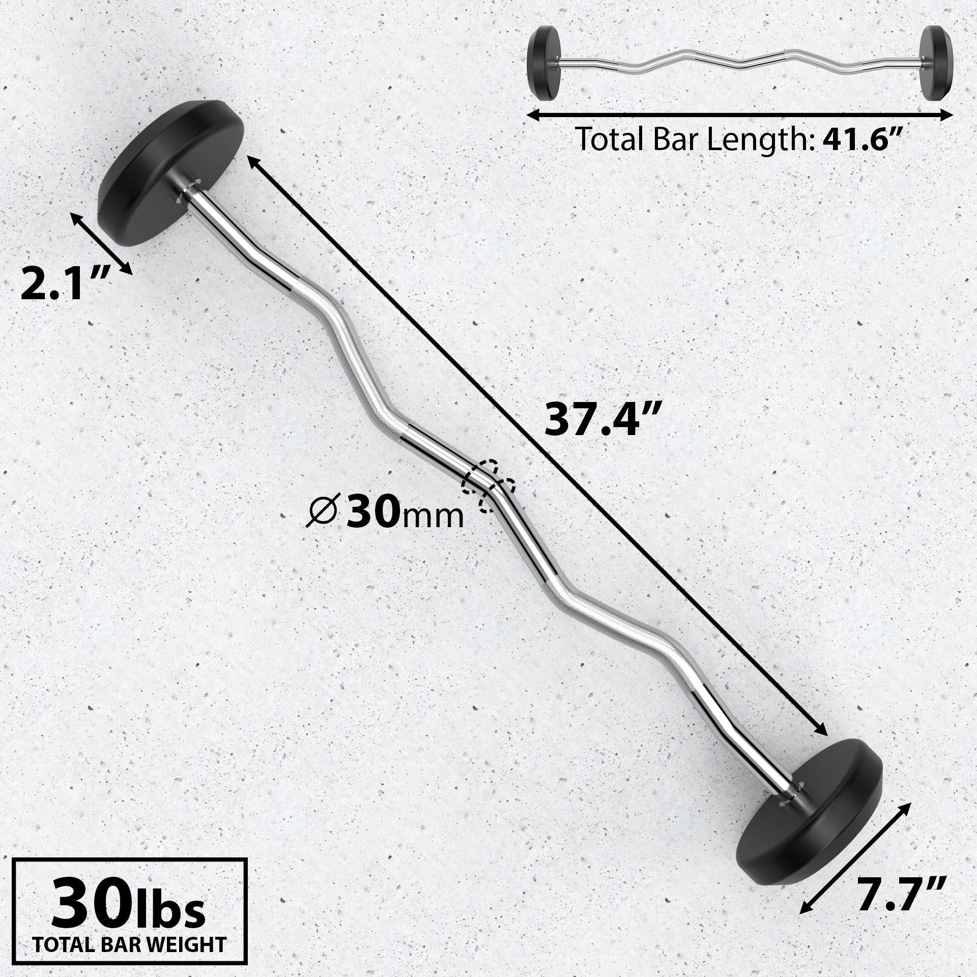 Synergee - Fixed Easy Curl Barbell - Image 19