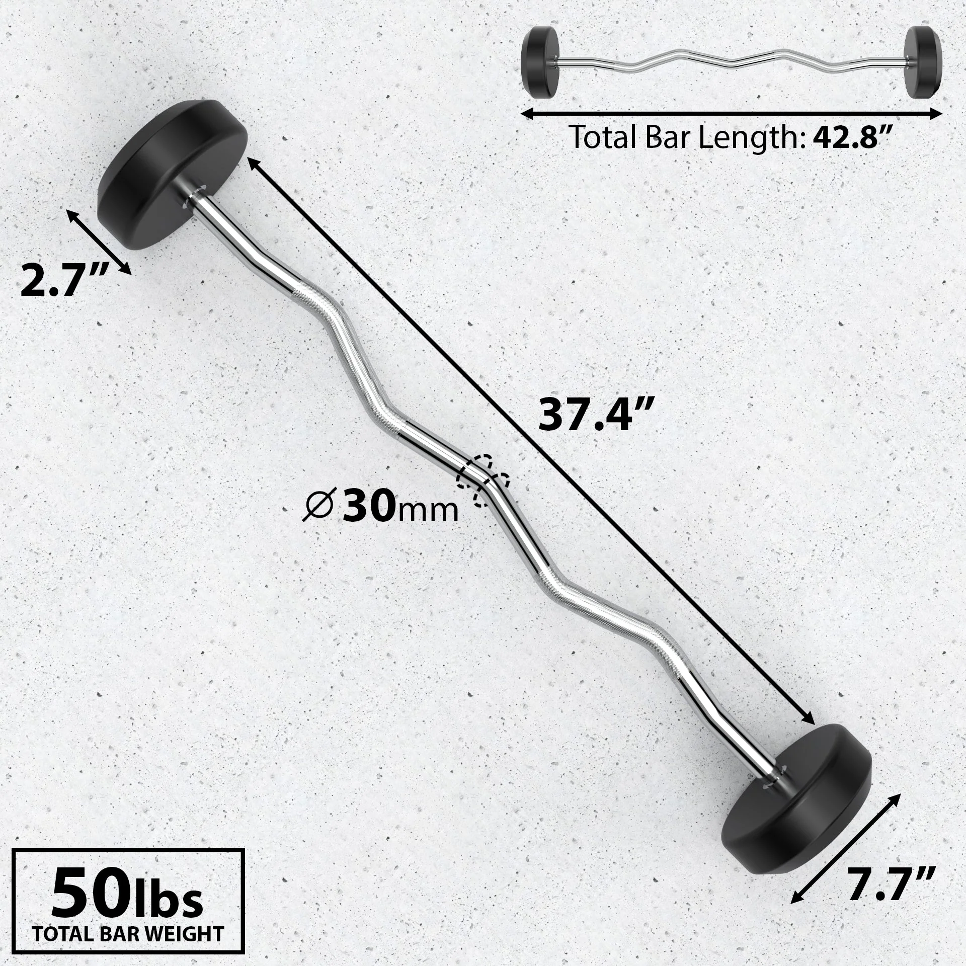 Synergee - Fixed Easy Curl Barbell - Image 20
