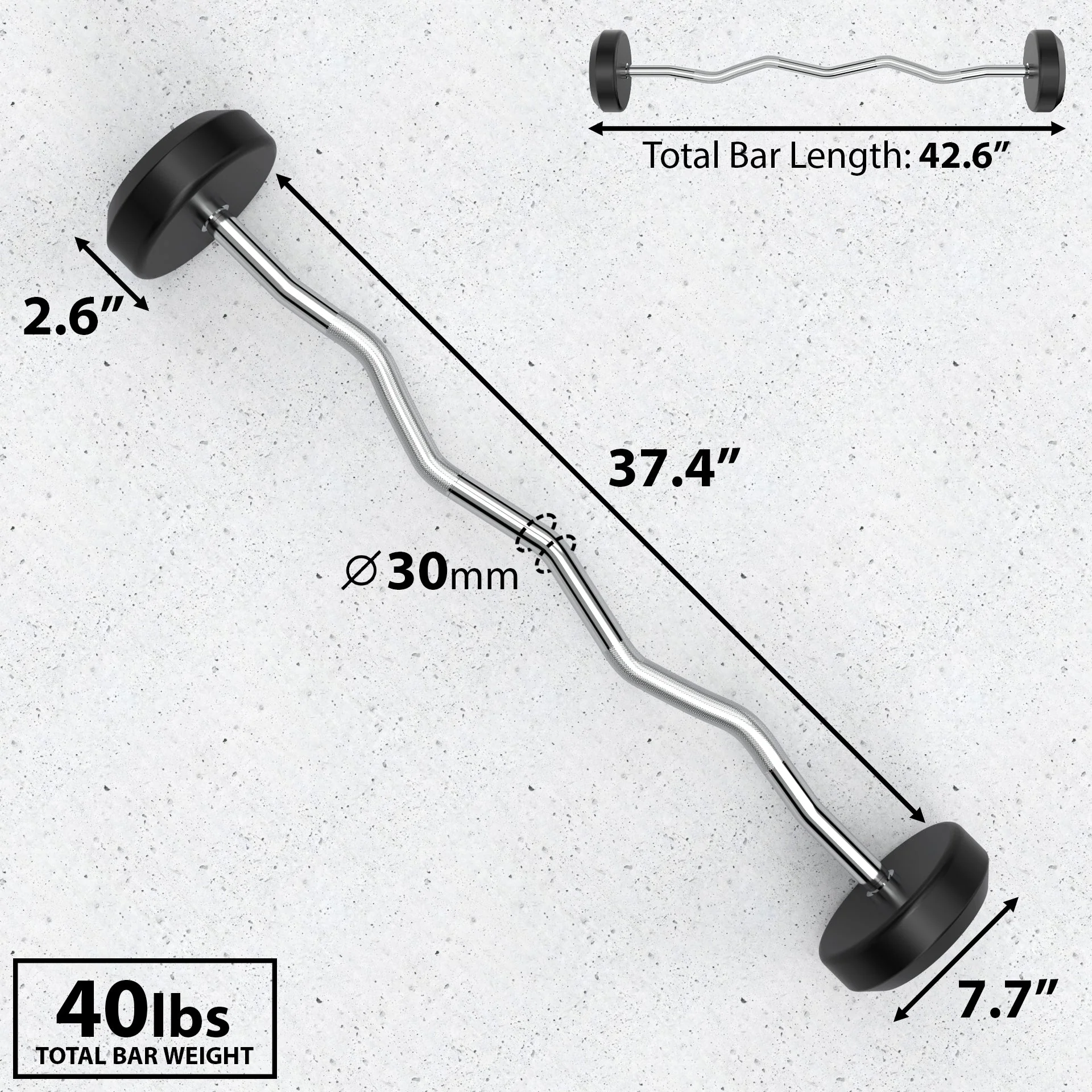 Synergee - Fixed Easy Curl Barbell - Image 21
