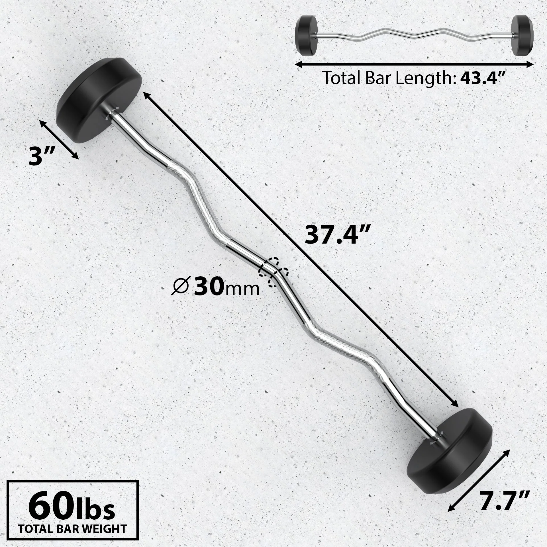 Synergee - Fixed Easy Curl Barbell - Image 23