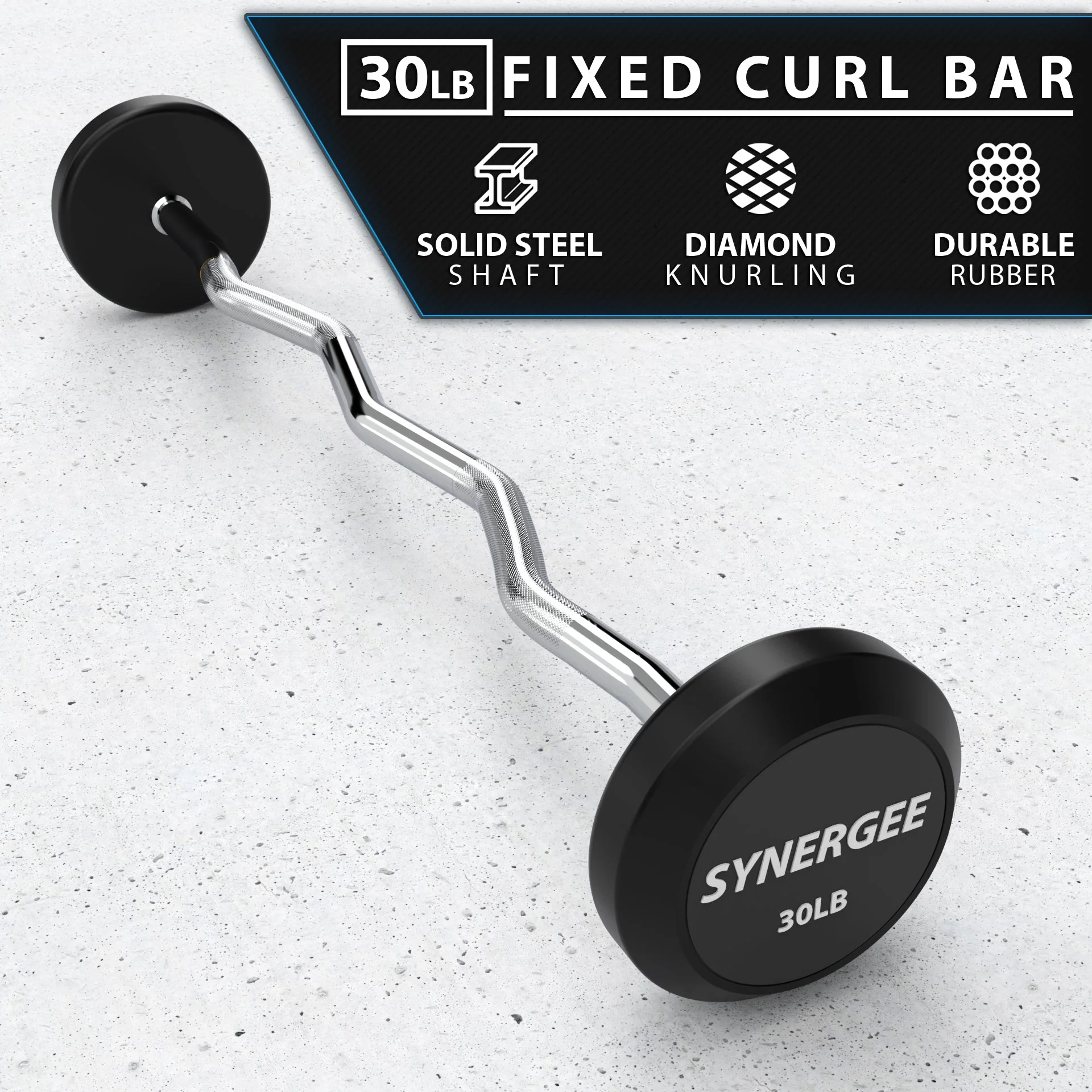 Synergee - Fixed Easy Curl Barbell - Image 8