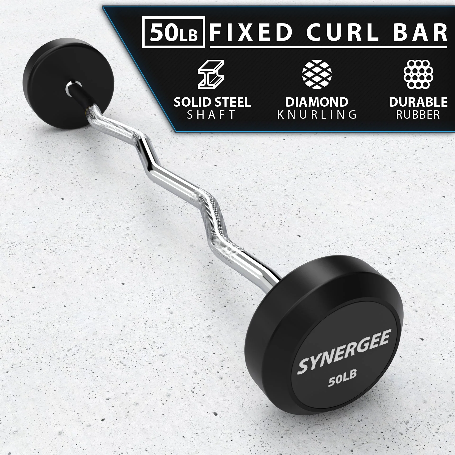 Synergee - Fixed Easy Curl Barbell - Image 9