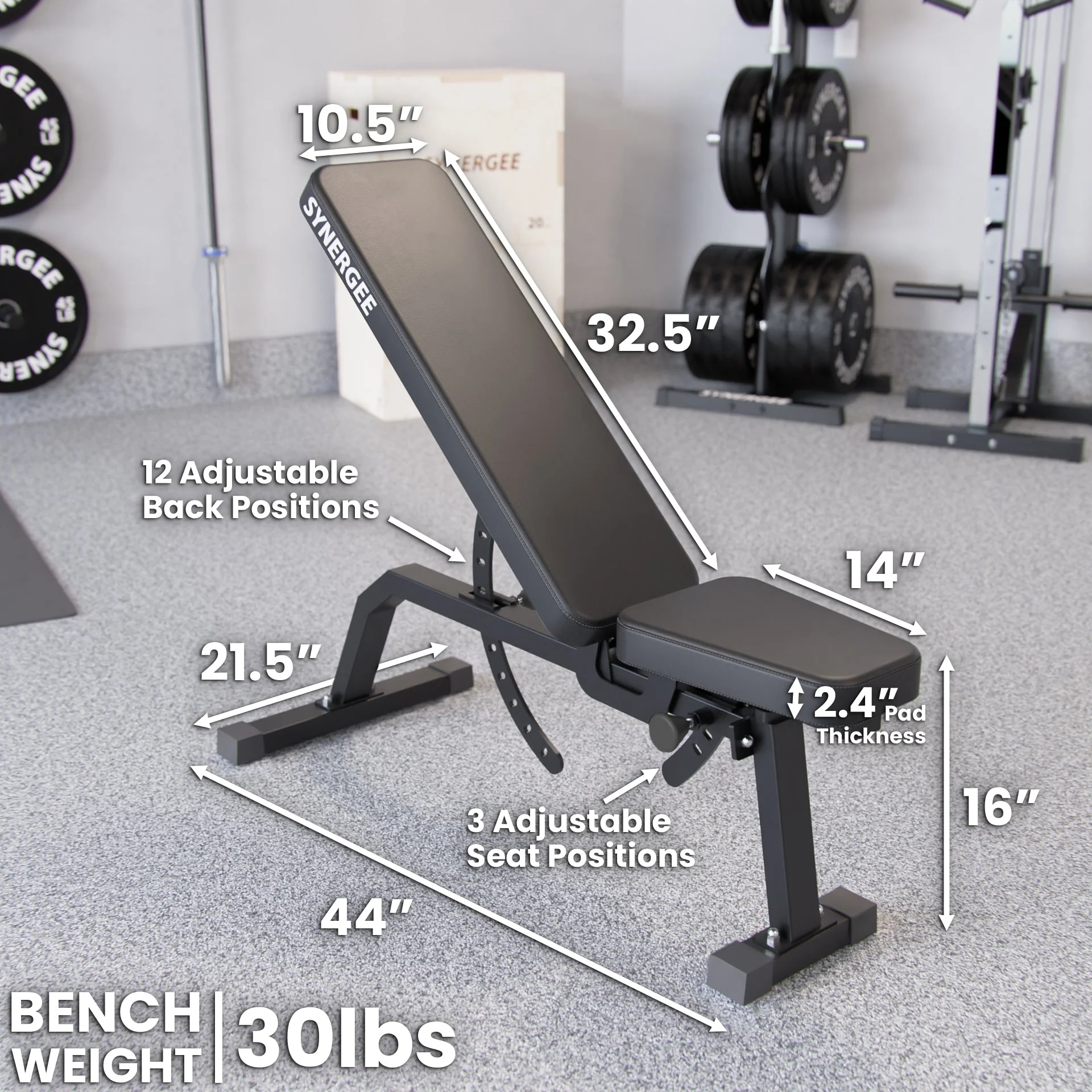 Synergee - Adjustable Incline Bench - Image 3