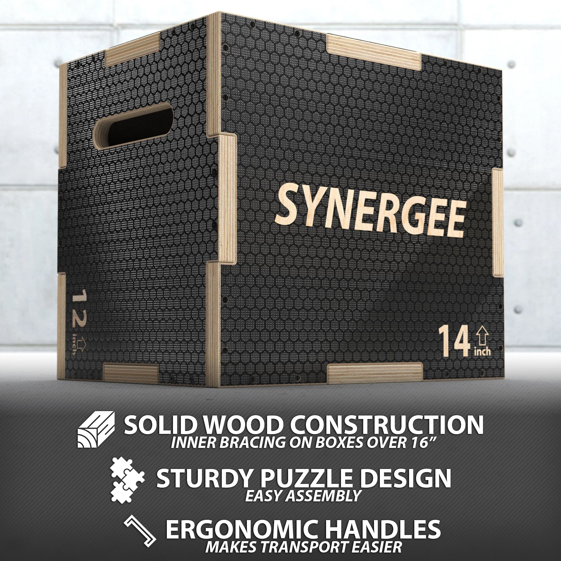 Synergee - Non-Slip 3-in-1 Wood Plyo Boxes - Image 13