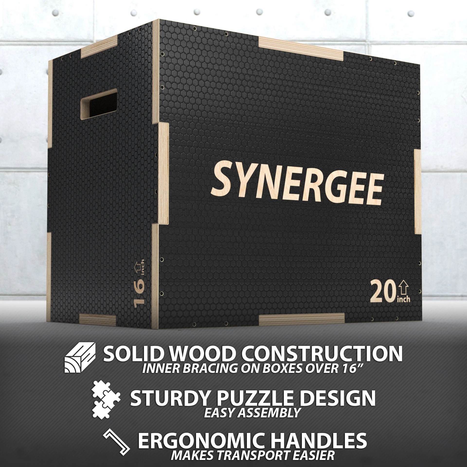 Synergee - Non-Slip 3-in-1 Wood Plyo Boxes - Image 15