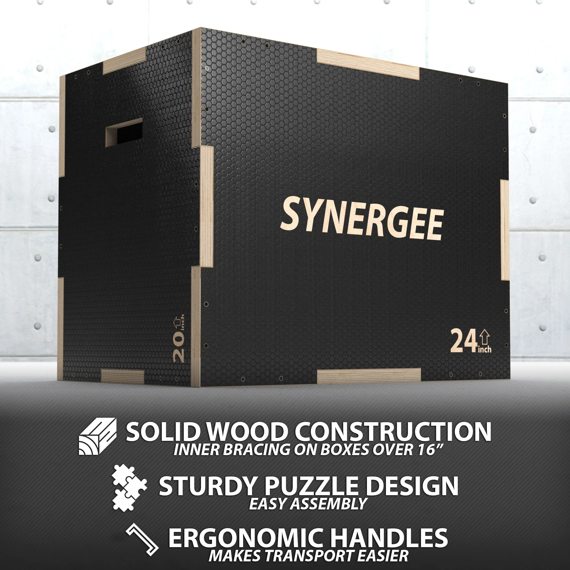 Synergee - Non-Slip 3-in-1 Wood Plyo Boxes - Image 16