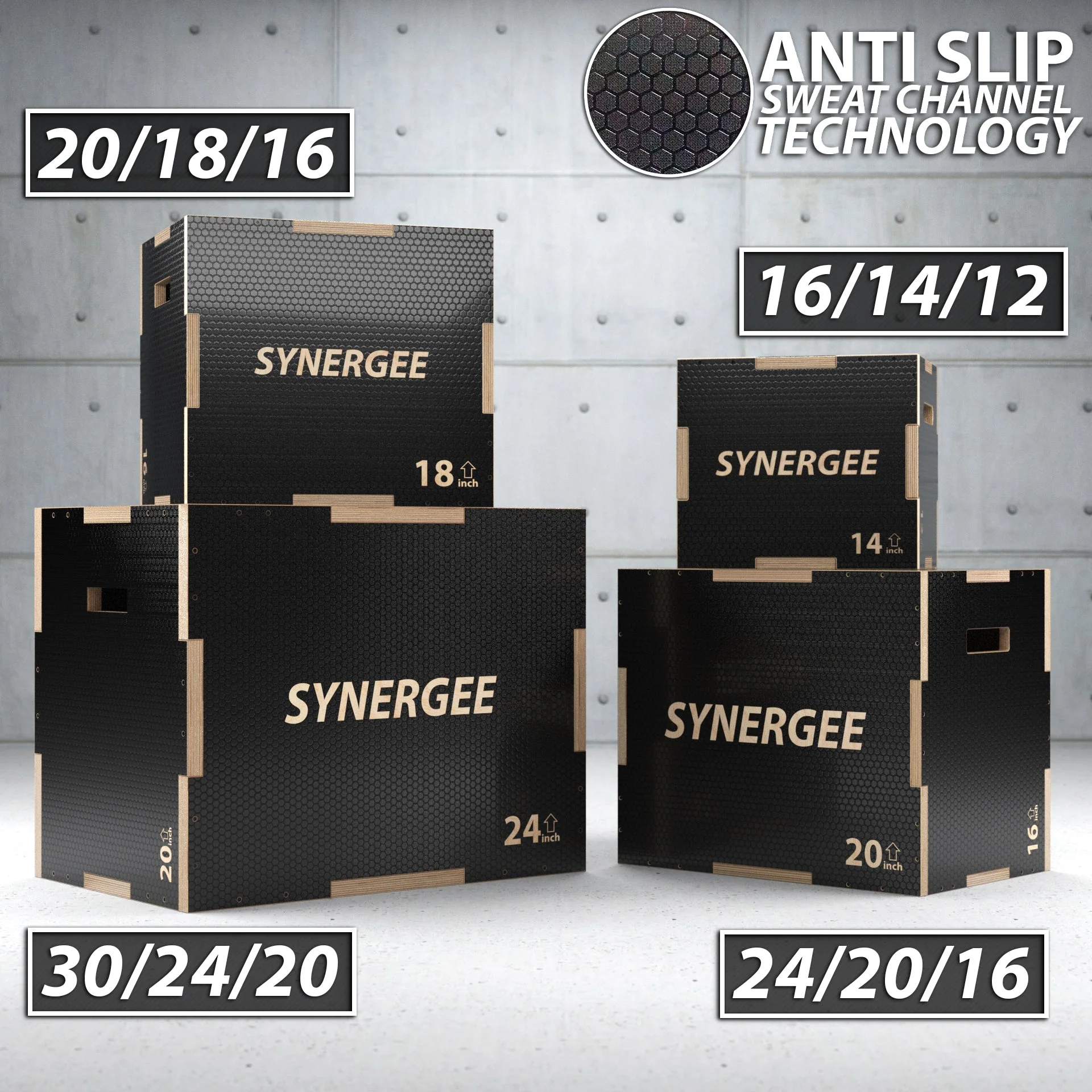Synergee - Non-Slip 3-in-1 Wood Plyo Boxes - Image 22