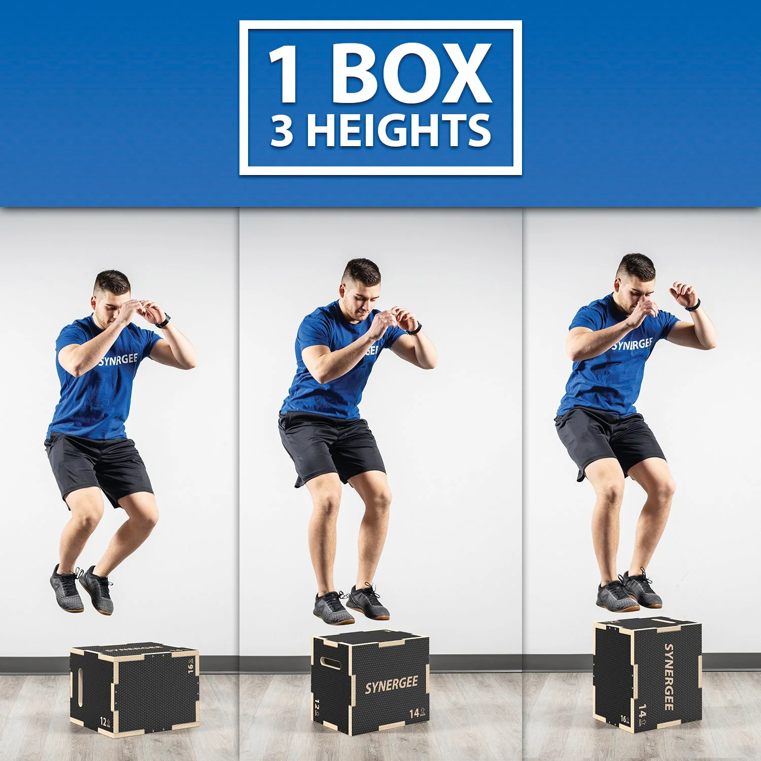 Synergee - Non-Slip 3-in-1 Wood Plyo Boxes - Image 5