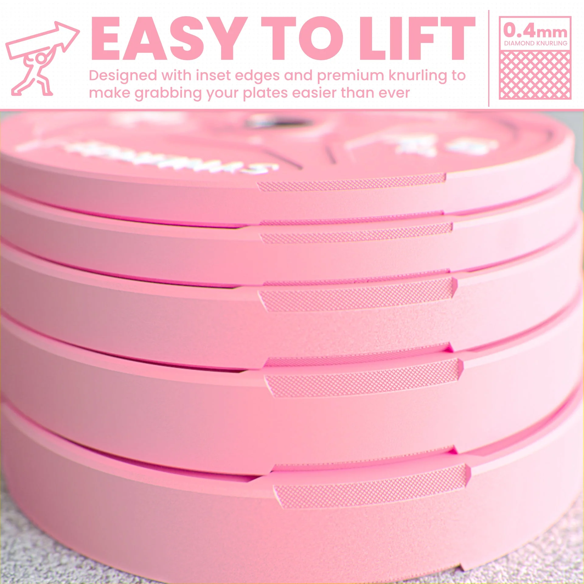 Synergee - Pink Ez Grip Bumper Plates - Image 39