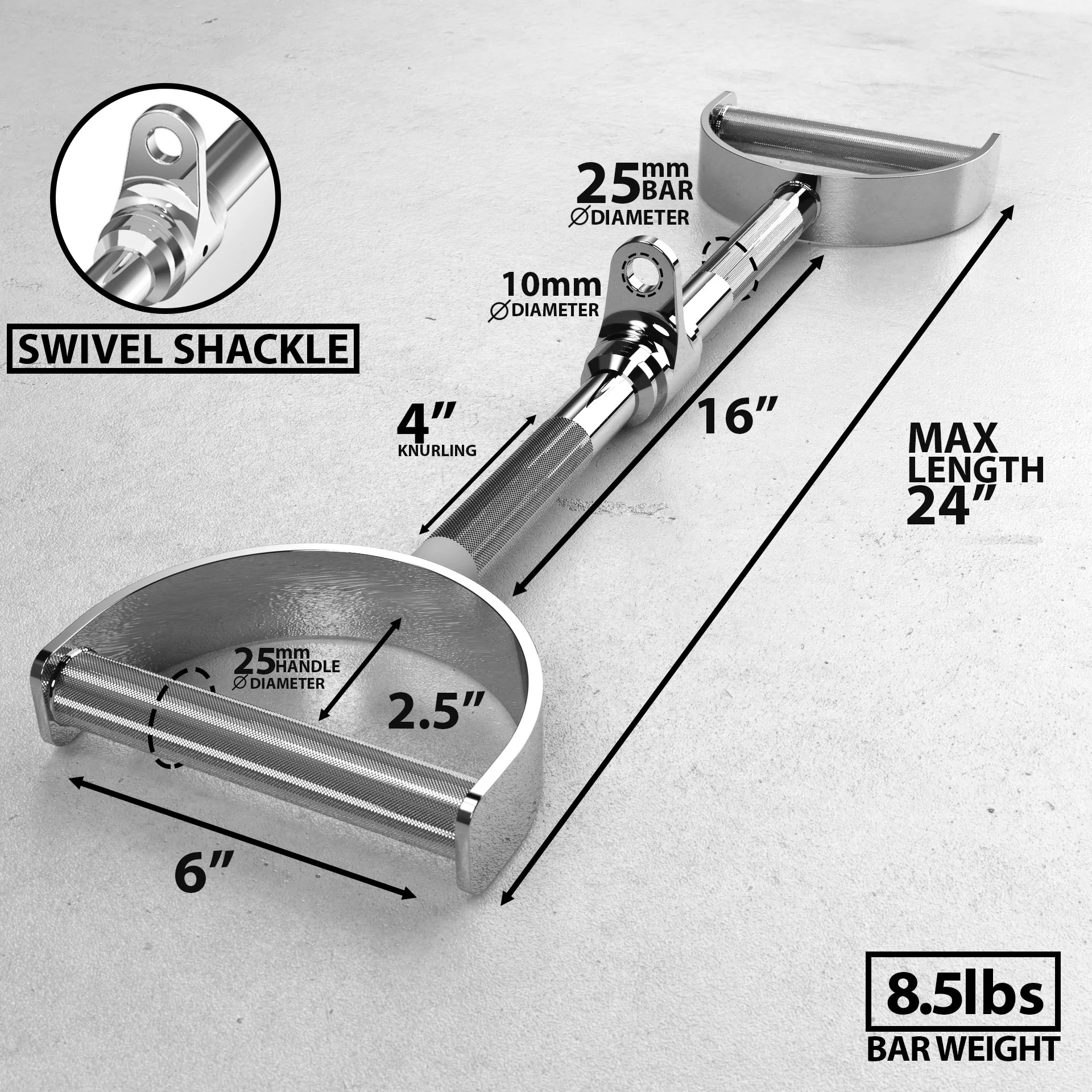 Synergee - Pro-Style Lat Bar Cable Attachment - Image 10