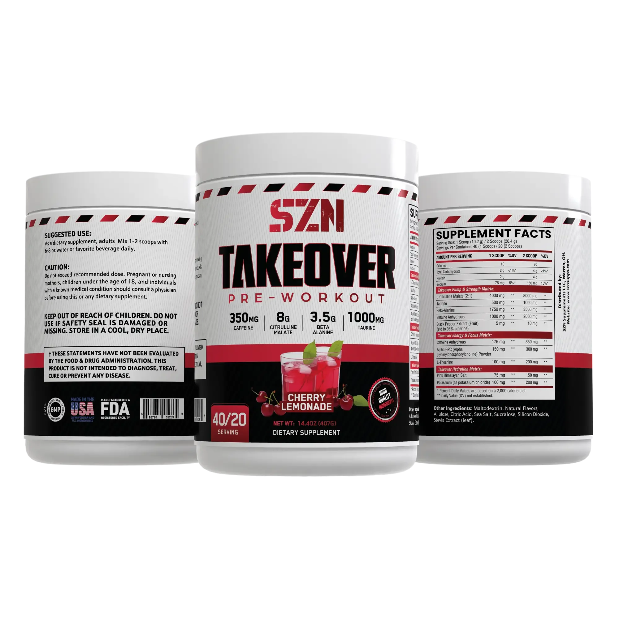 Szn Supplements - Takeover Pre Workout - Image 13