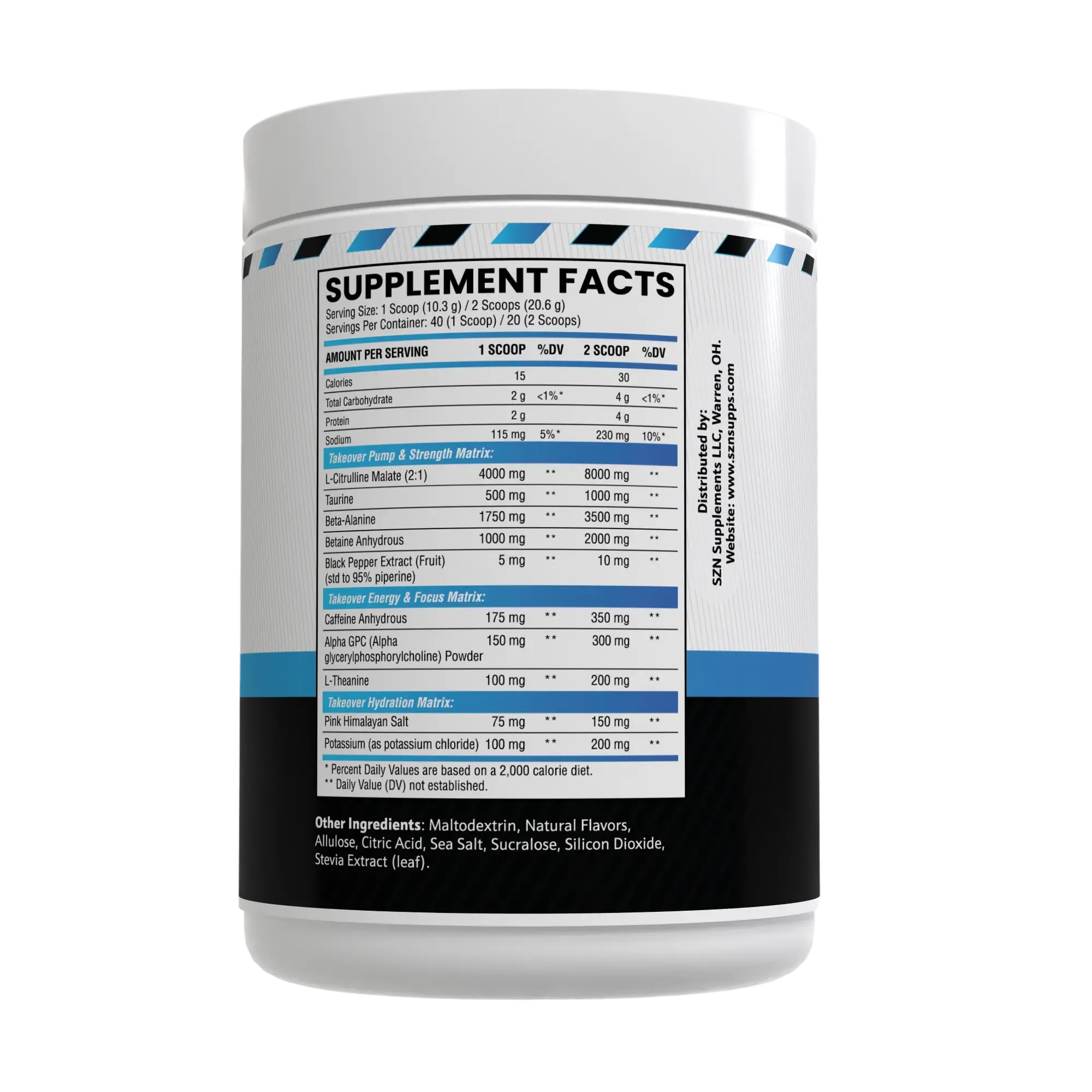 Szn Supplements - Takeover Pre Workout - Image 18