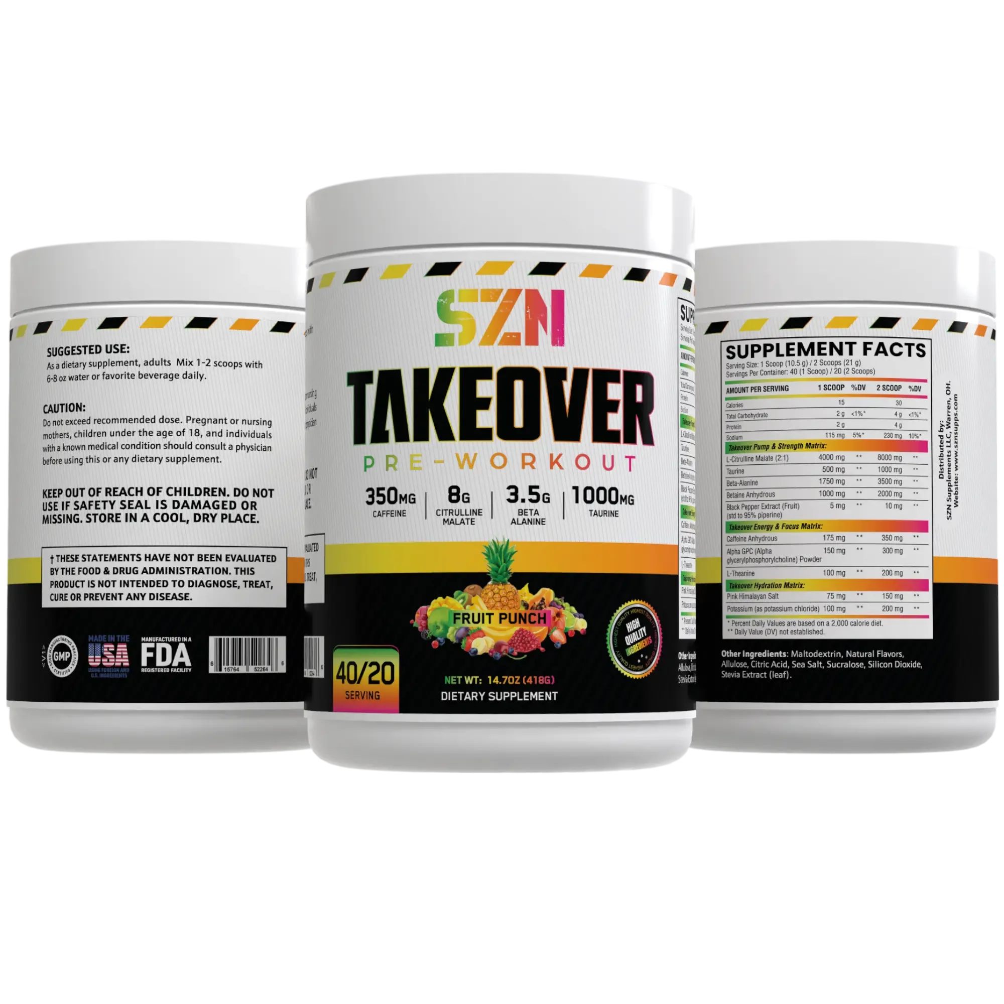 Szn Supplements - Takeover Pre Workout - Image 22