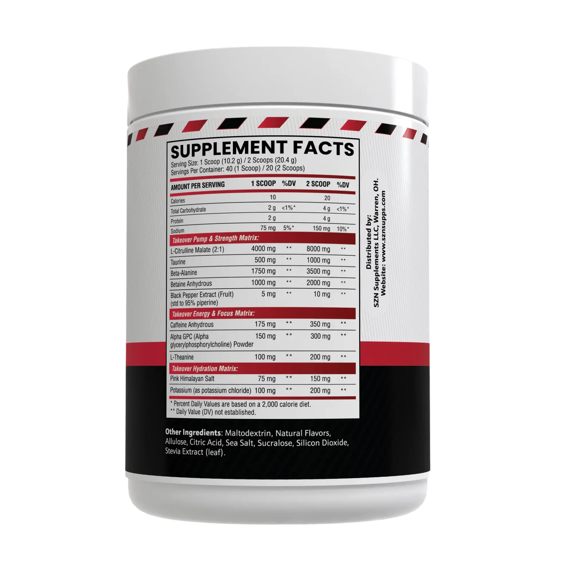 Szn Supplements - Takeover Pre Workout - Image 6