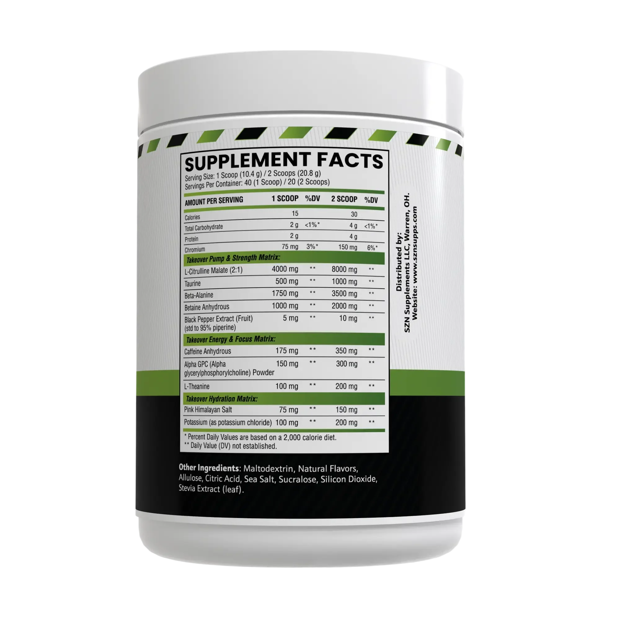 Szn Supplements - Takeover Pre Workout - Image 8