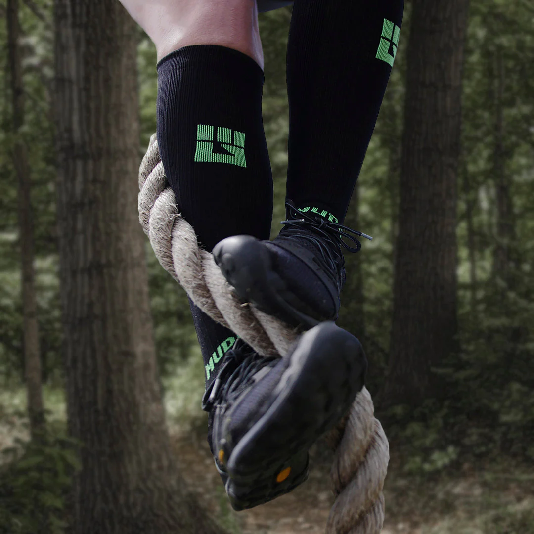 Mudgear - Tall Compression Socks (Black/Green) - Image 14