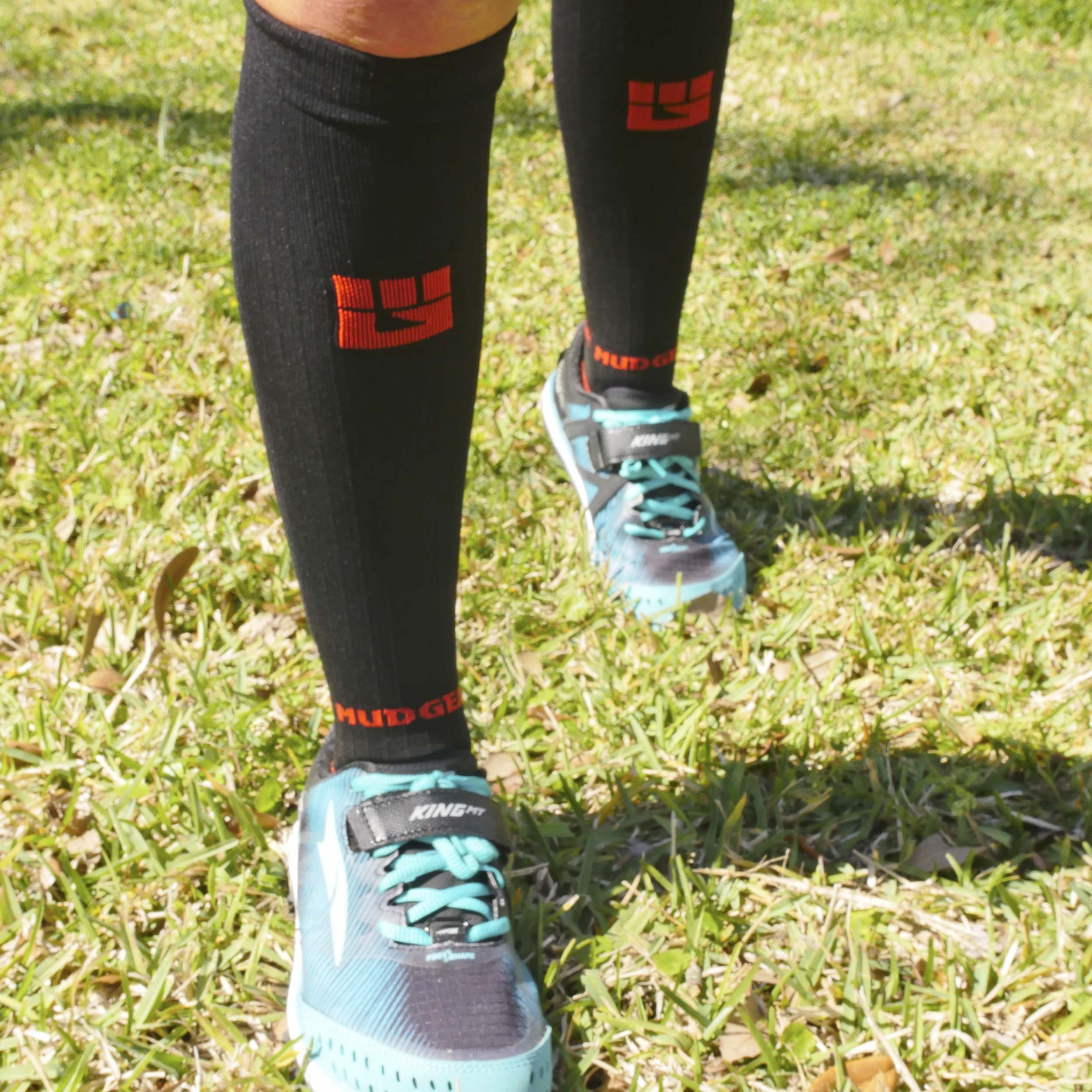 Mudgear - Tall Compression Socks (Black/Orange) - Image 14