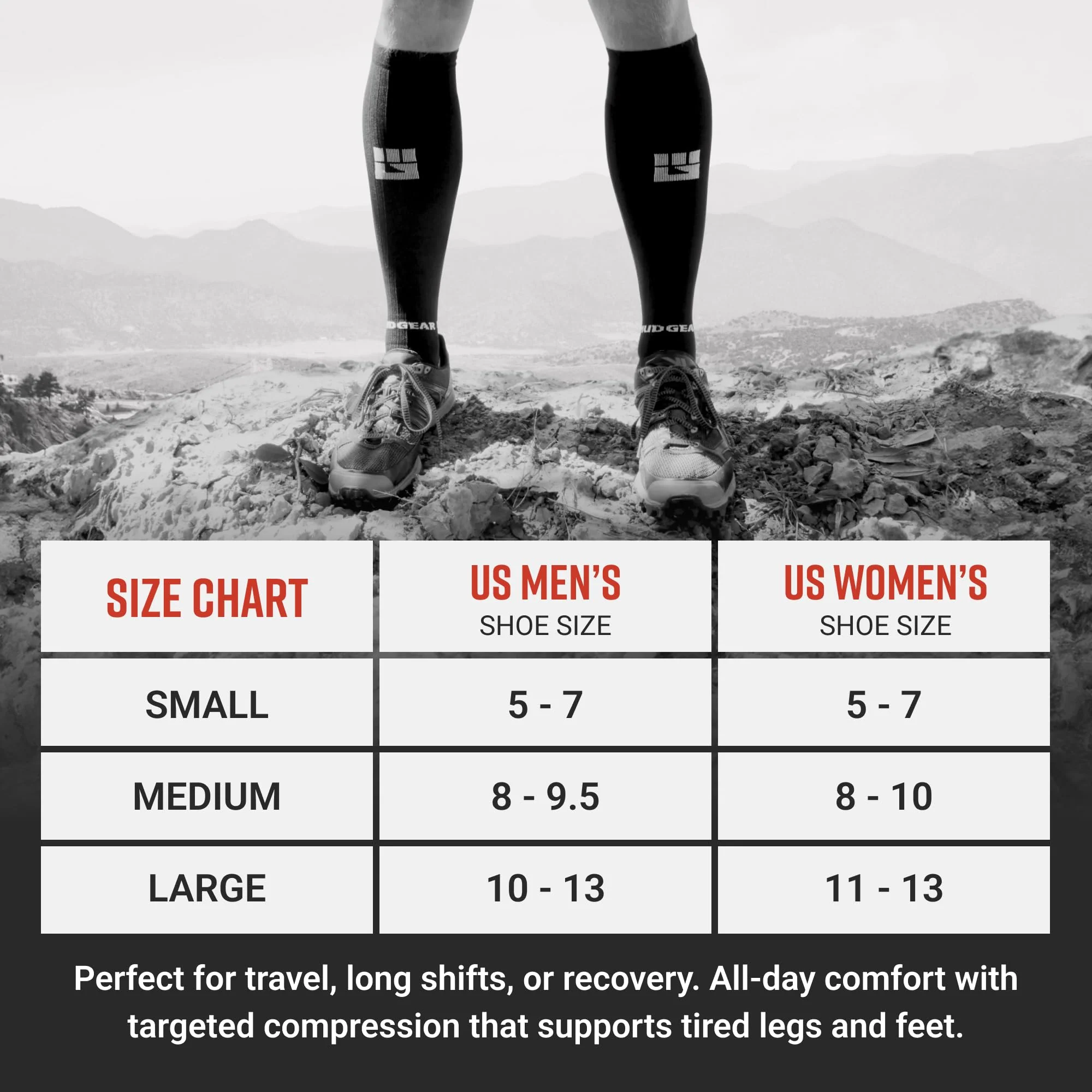 Mudgear - Tall Compression Socks (Pink/Gray) - Image 6