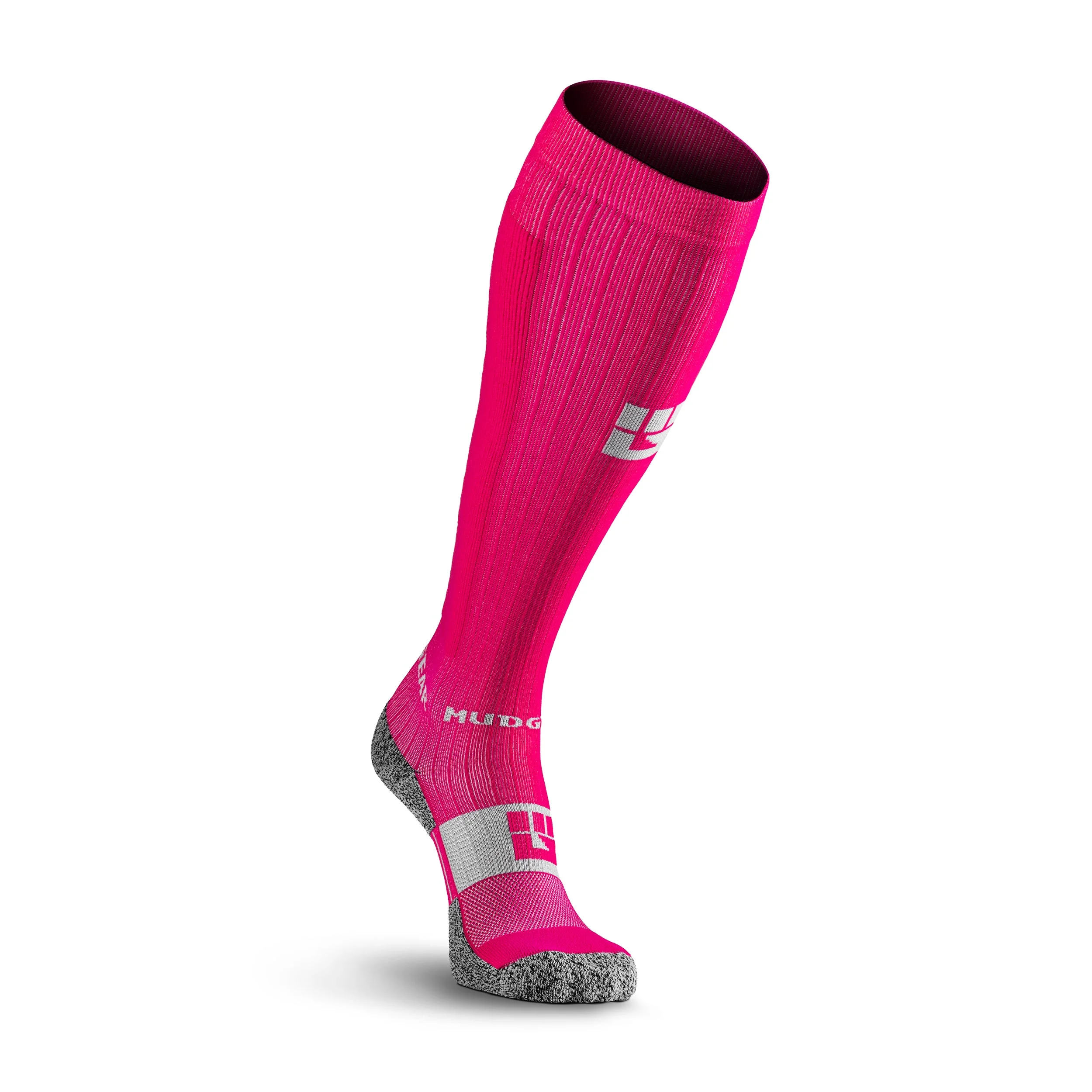 Mudgear - Tall Compression Socks (Pink/Gray) - Image 8