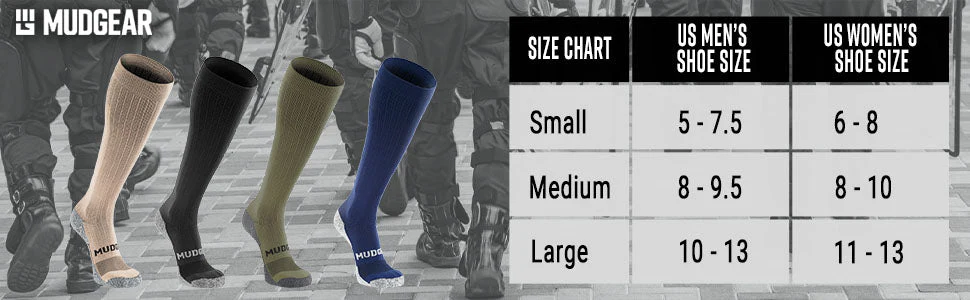 Mudgear - tall compression socks tactical line (all black) - Image 13