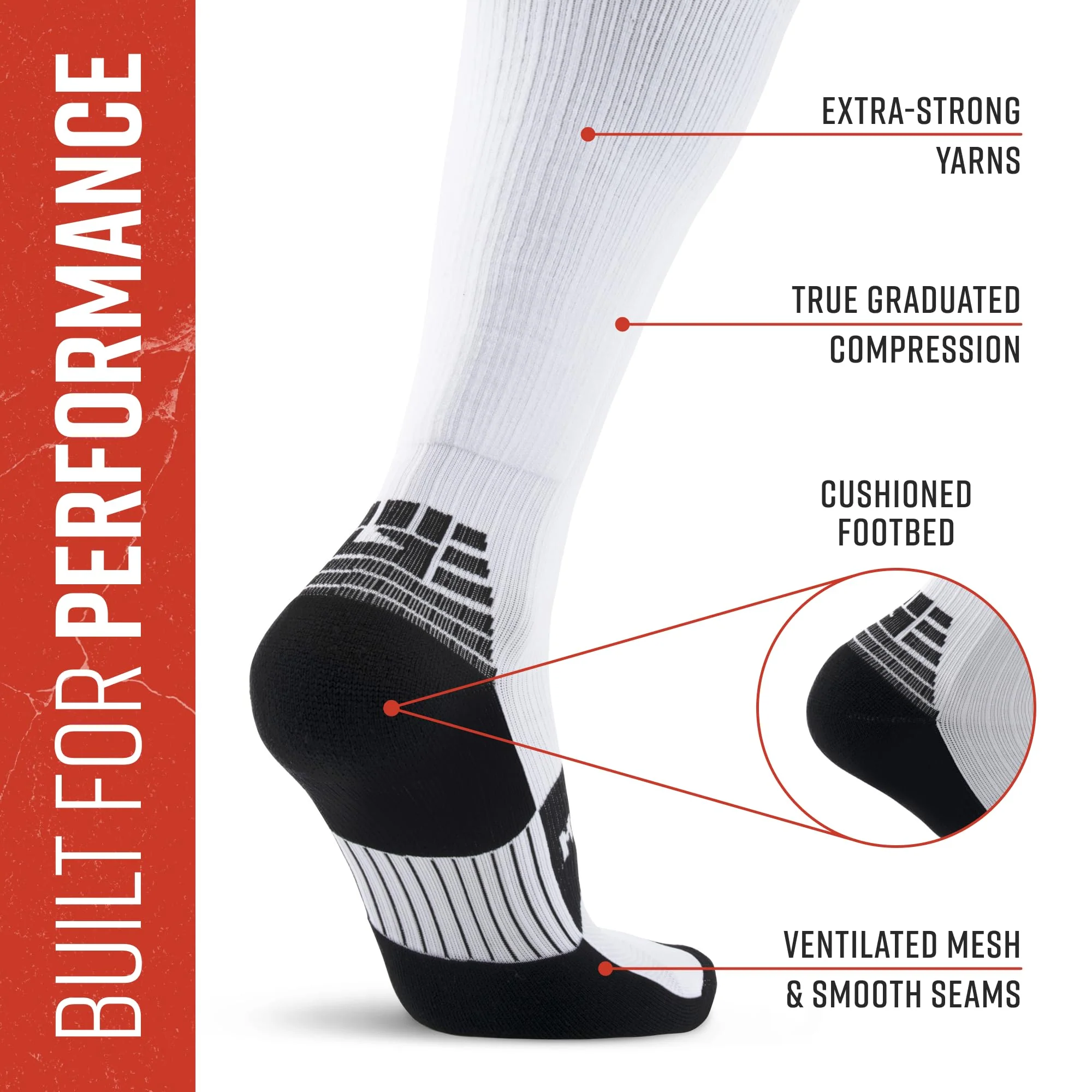 Mudgear - Tall compression socks [white] - Image 4