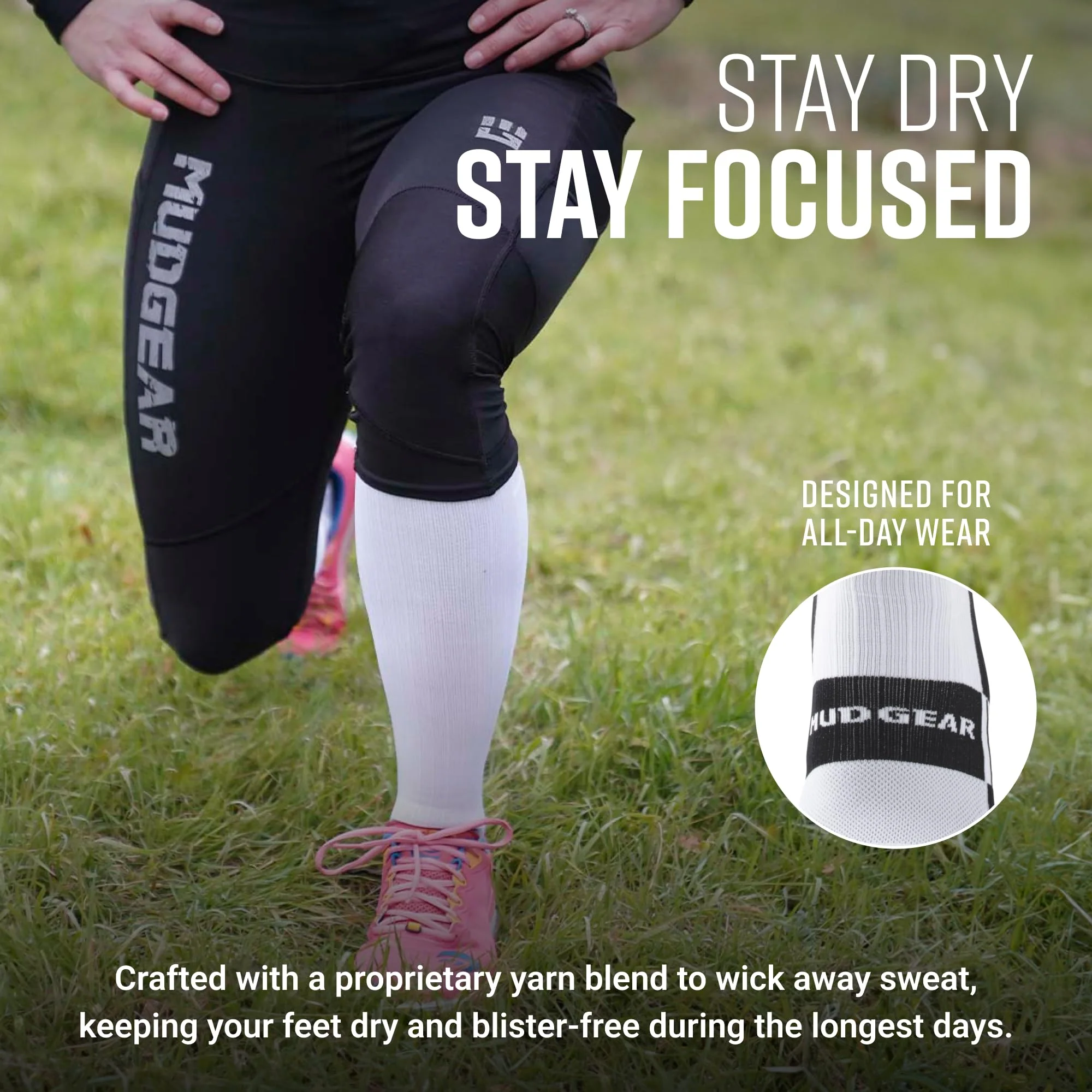 Mudgear - Tall compression socks [white] - Image 5
