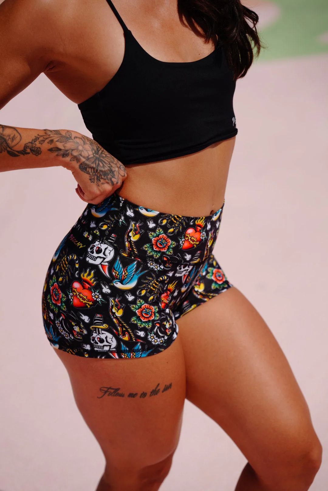 Peachy Athletic - Tatted and Torn Shorts - Unicorn Collection - Image 5
