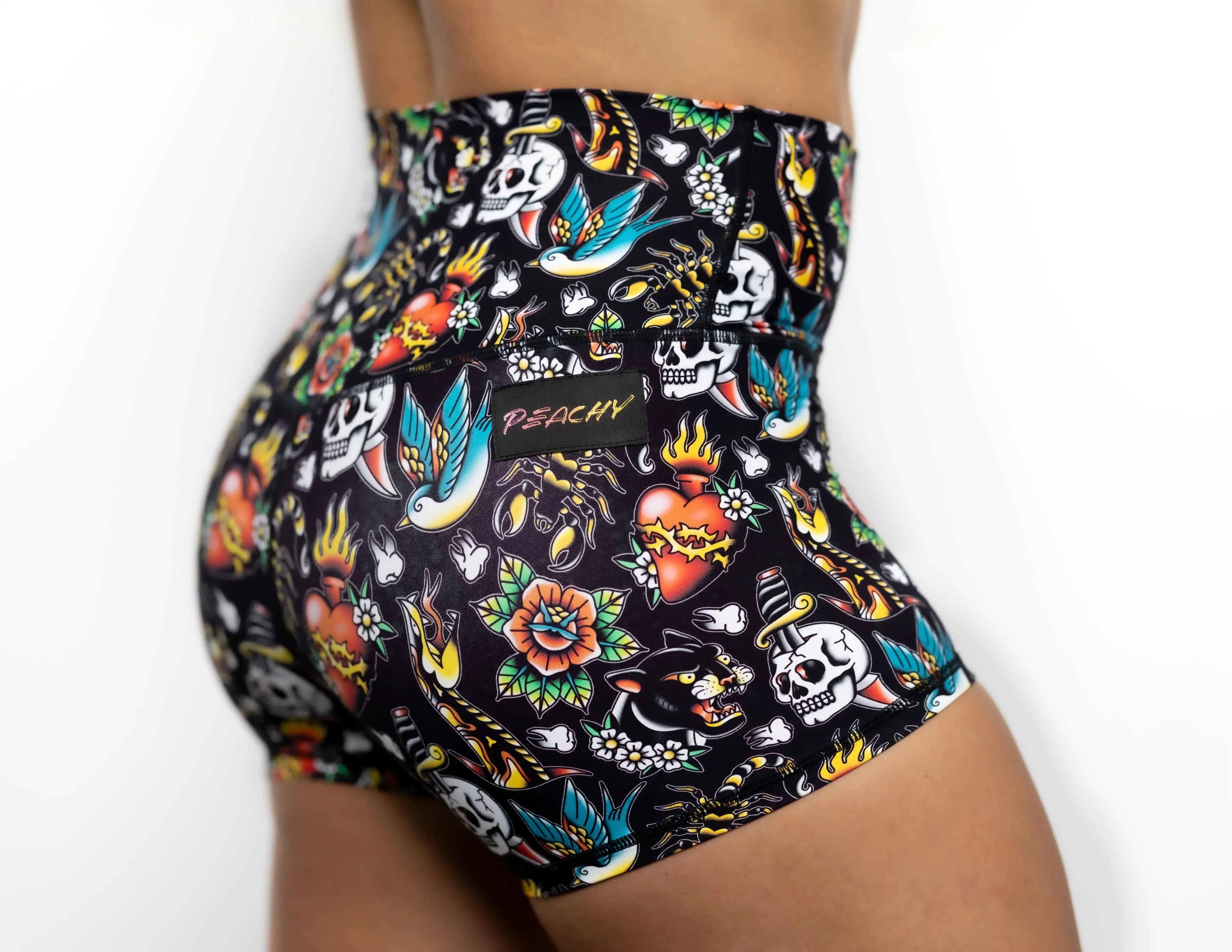Peachy Athletic - Tatted and Torn Shorts - Unicorn Collection - Image 8