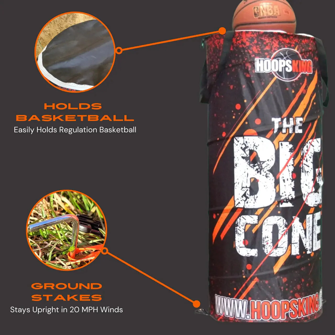 HoopsKing - The Big Cone - Pop Up Sports Defender Cone - Image 6