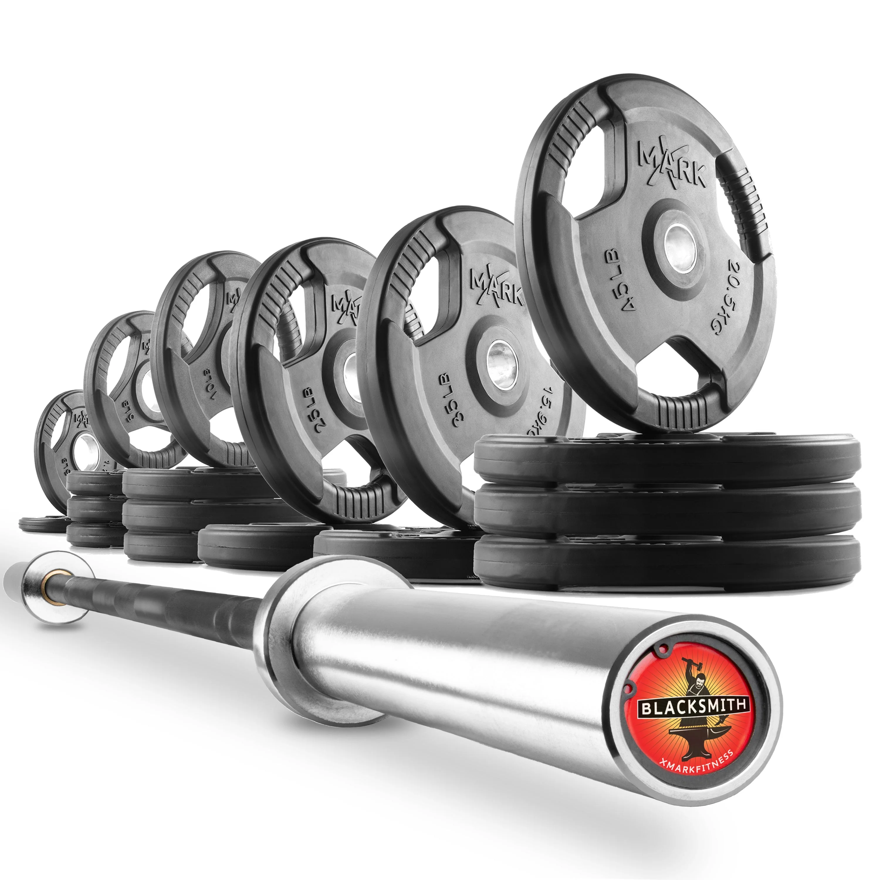 XMARK - Tri-Grip Olympic Weight Plates and Olympic Barbell Sets - Image 8