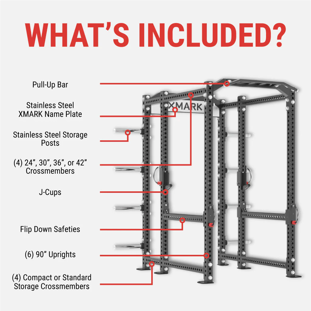 XMARK - Viper Power Rack with Storage & Flip Down Safeties - Image 6