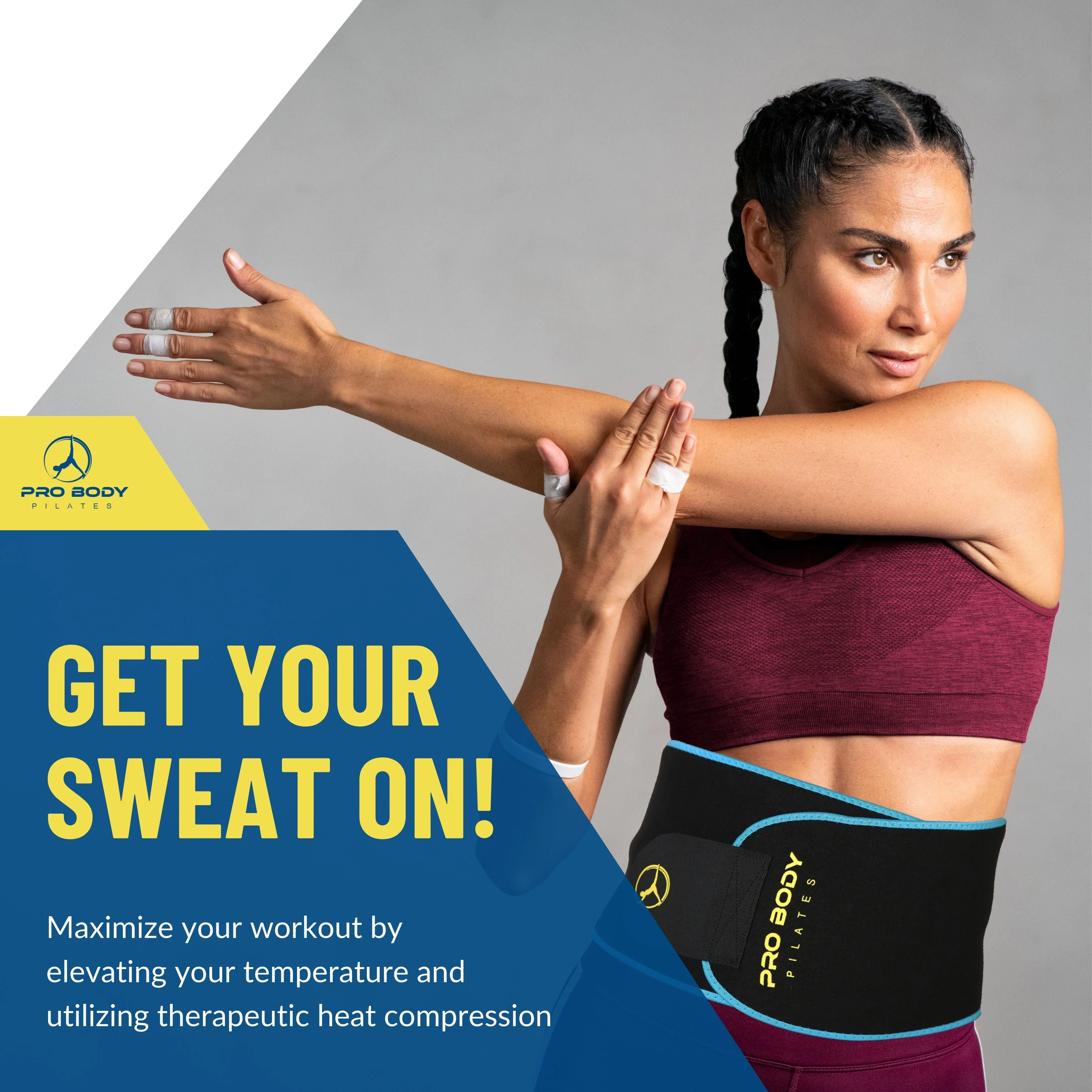 ProBody Pilates - Waist Trimmer Belt for High-Intensity Training, Yoga and Workouts - Image 2