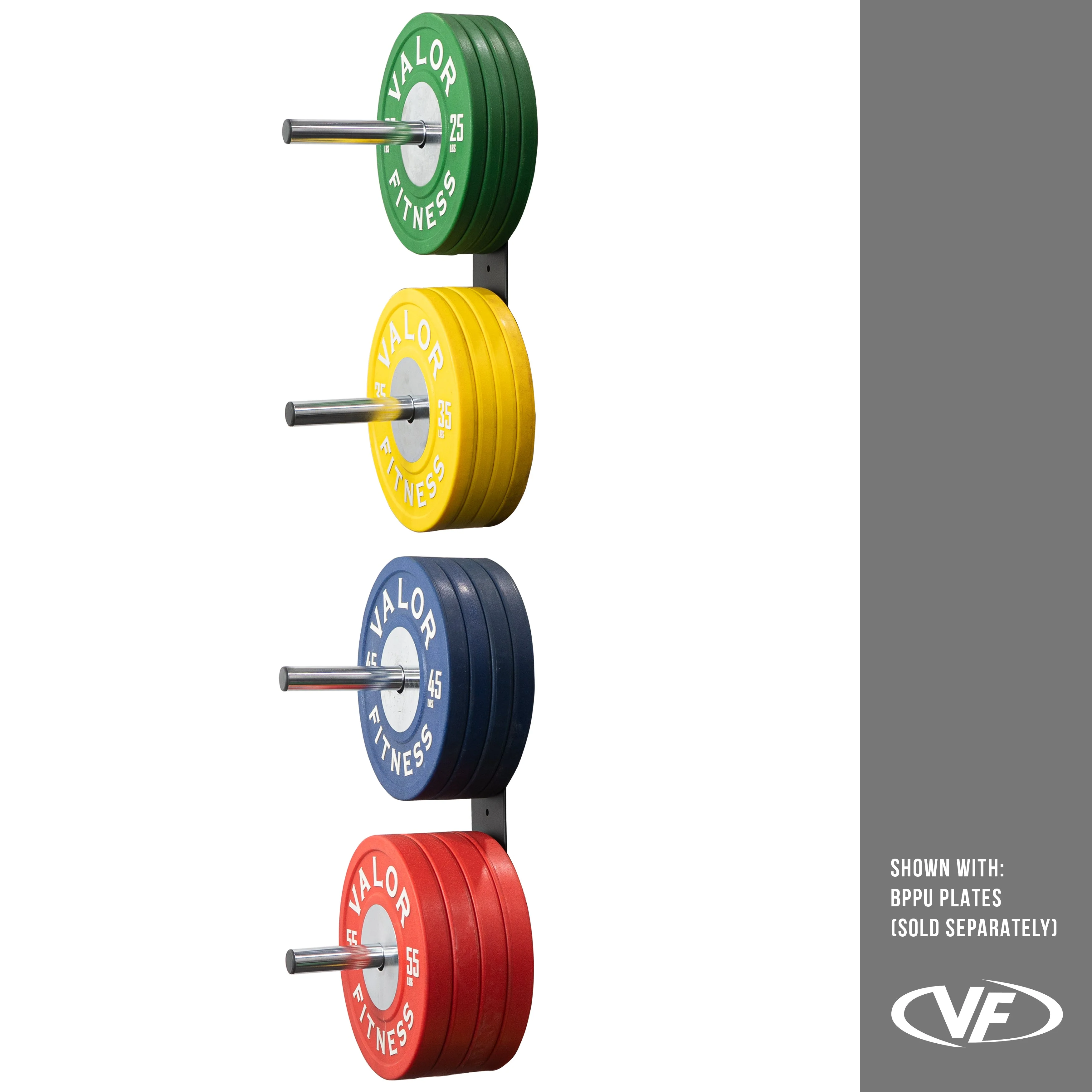Valor Fitness - Wall Mounted 4 Peg Olympic Plate Storage - Image 6