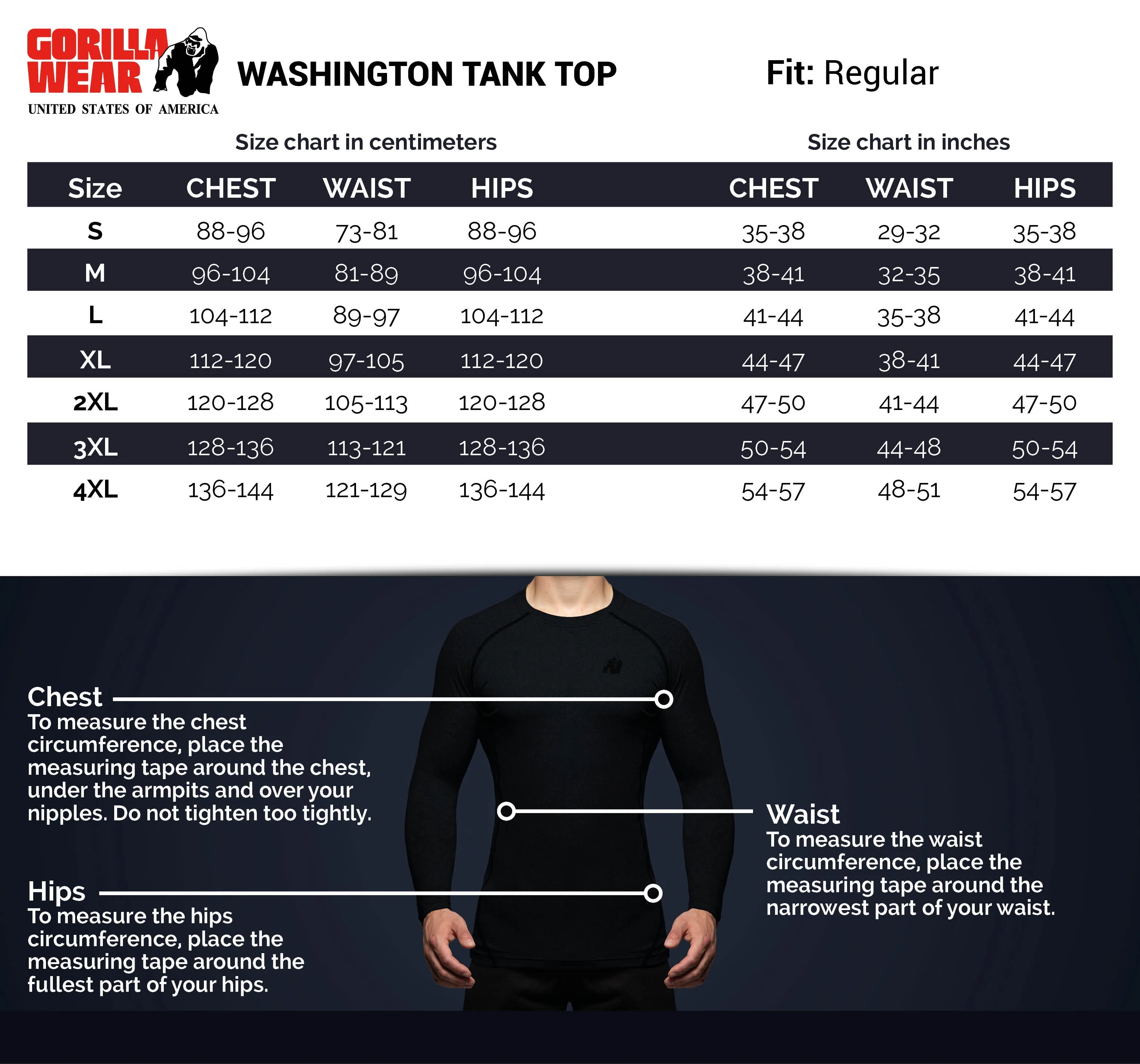 Gorilla Wear - Washington Tank Top - Black - Image 8