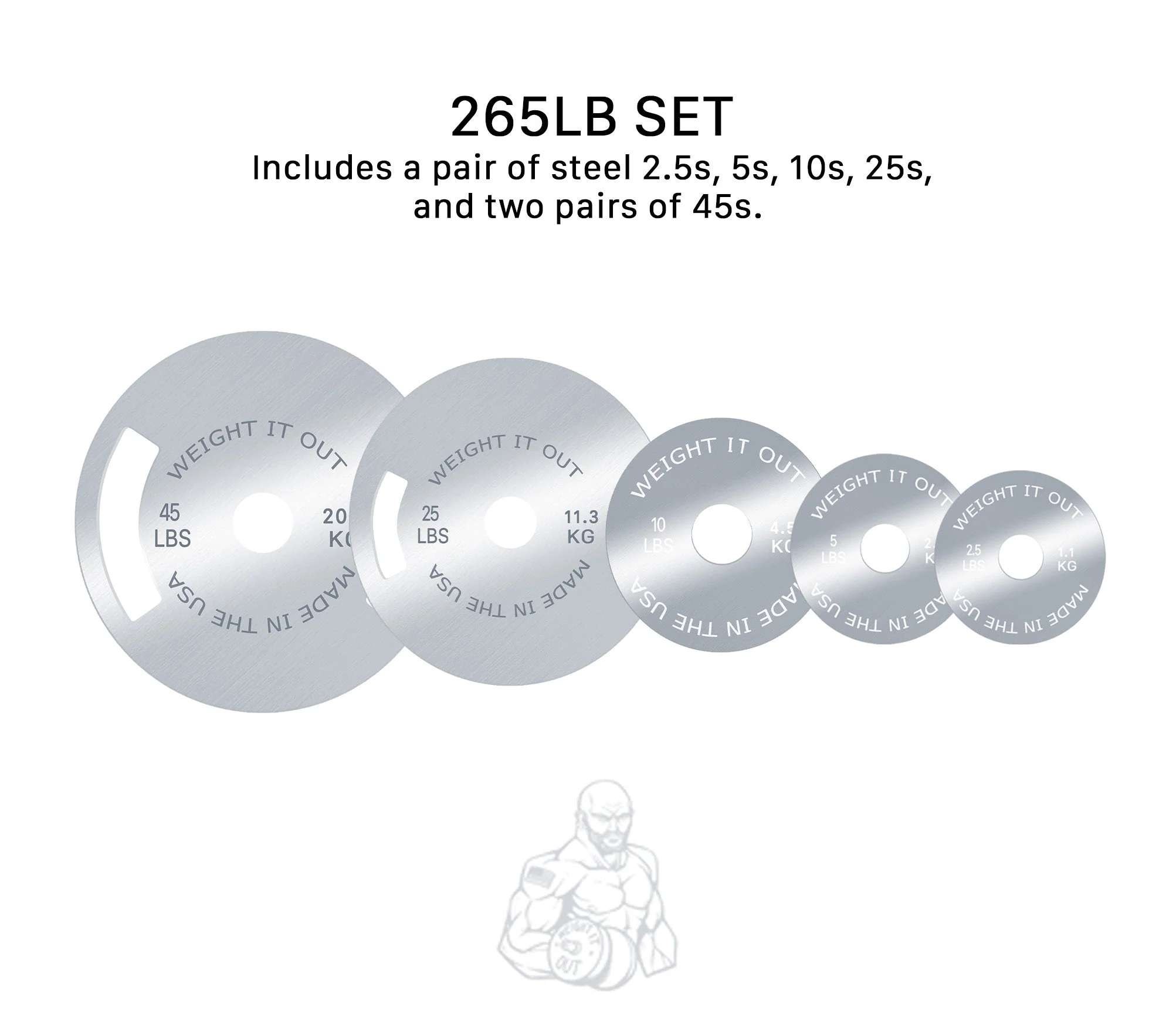 Weight It Out - Solid Steel Calibrated Weight Plate Sets - Image 13