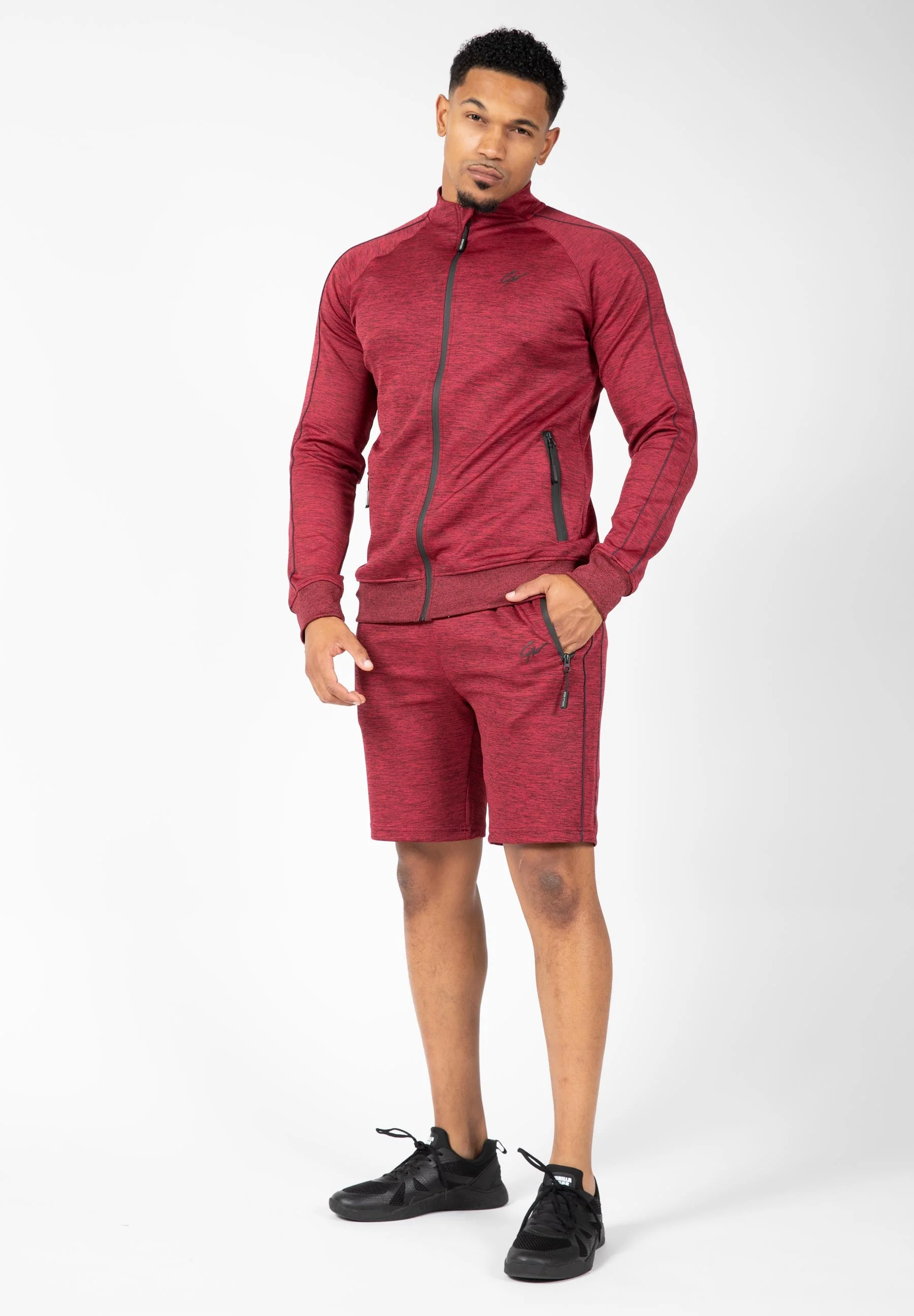 Gorilla Wear - Wenden Track Jacket - Burgundy Red - Image 3