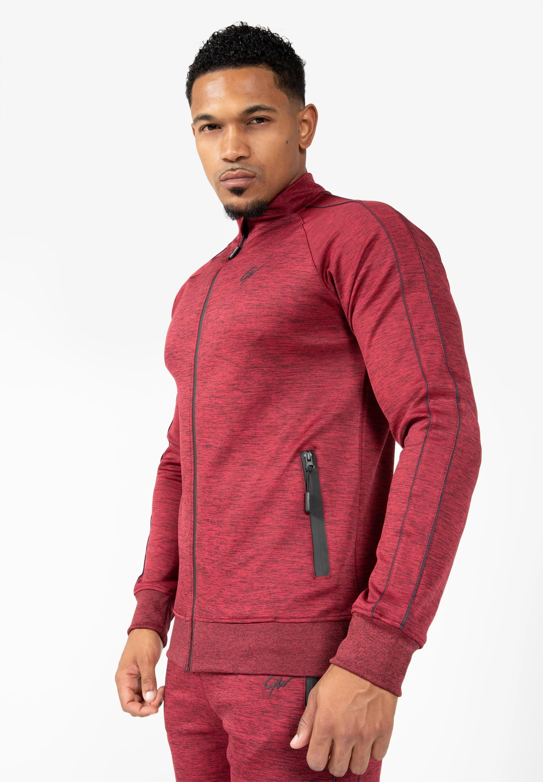 Gorilla Wear - Wenden Track Jacket - Burgundy Red - Image 4