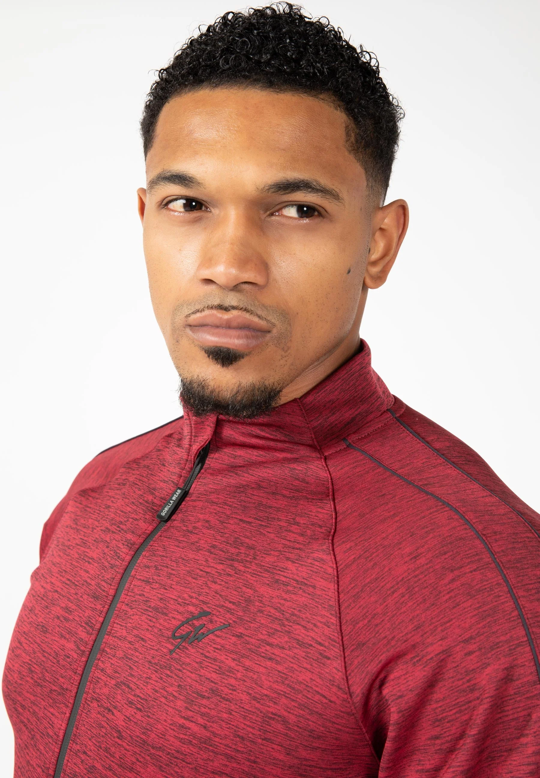 Gorilla Wear - Wenden Track Jacket - Burgundy Red - Image 5