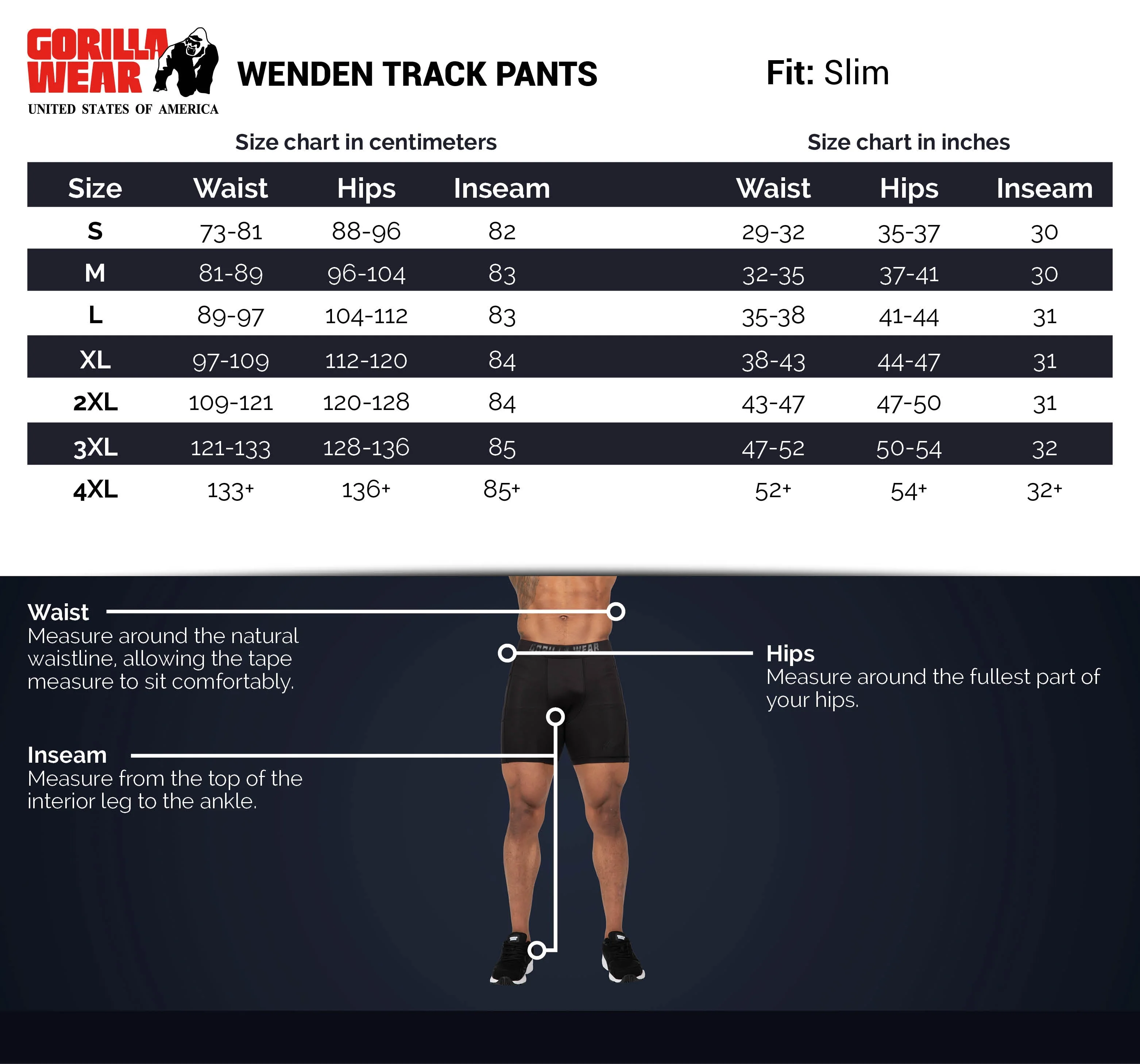Gorilla Wear - Wenden Track Pants - Black/White - Image 6