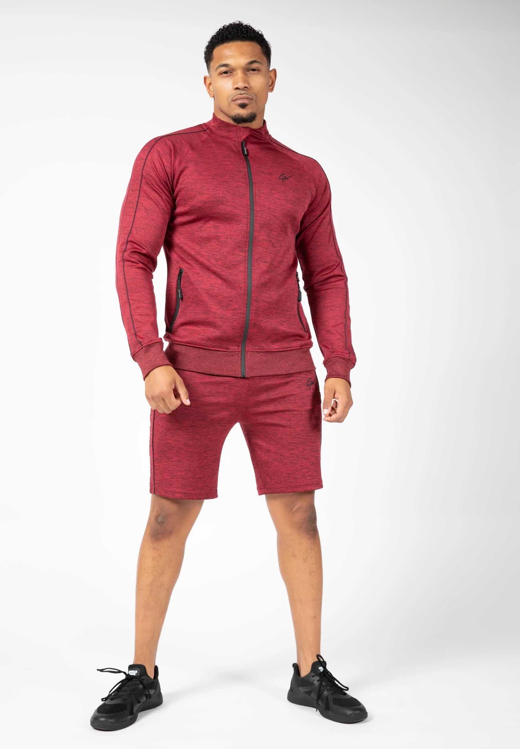 Gorilla Wear - Wenden Track Shorts - Burgundy Red - Image 4