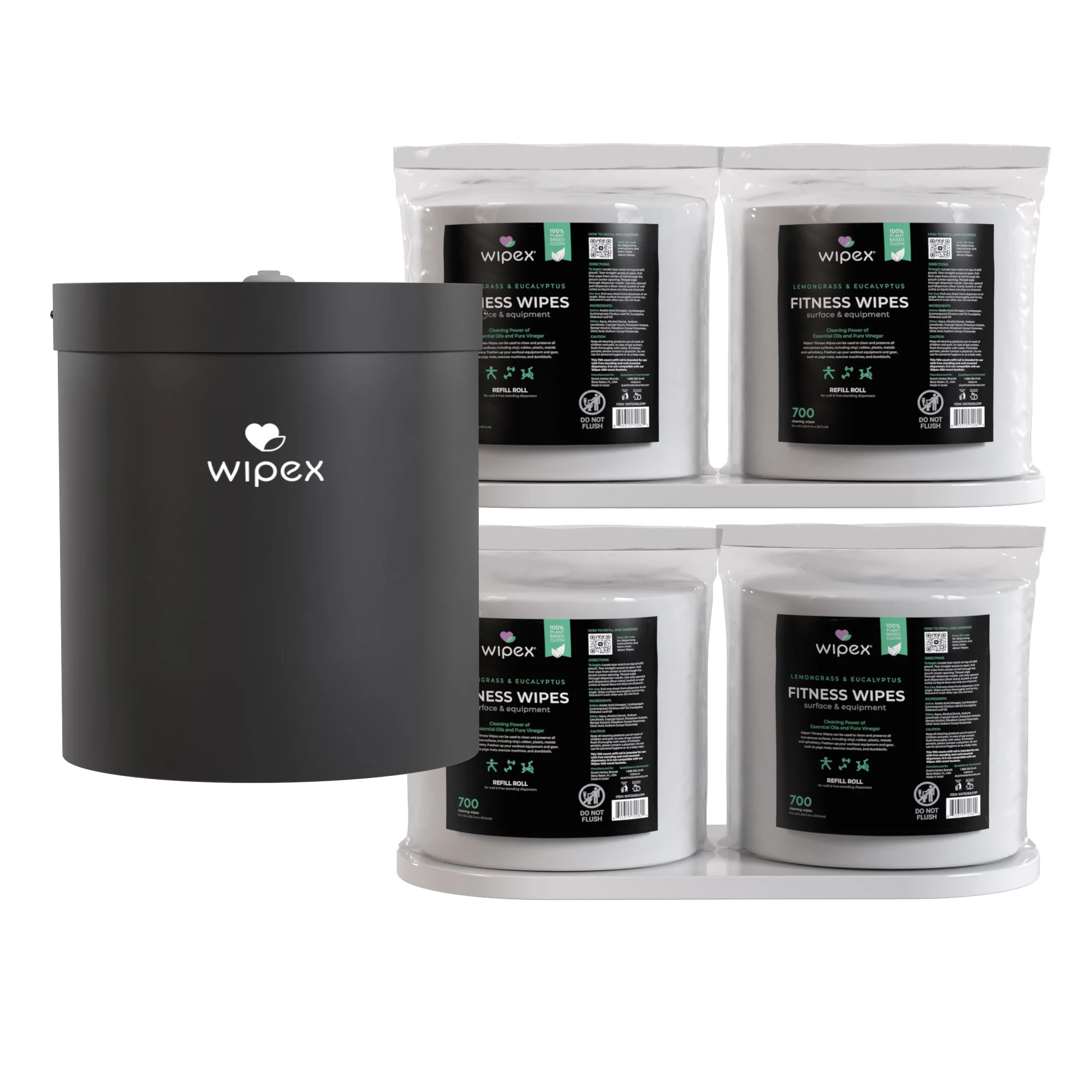 Wipex Co. - 700 Plant-Based Gym Wipes Bulk Refill Roll | Natural Fitness Equipment Wipes - Image 3
