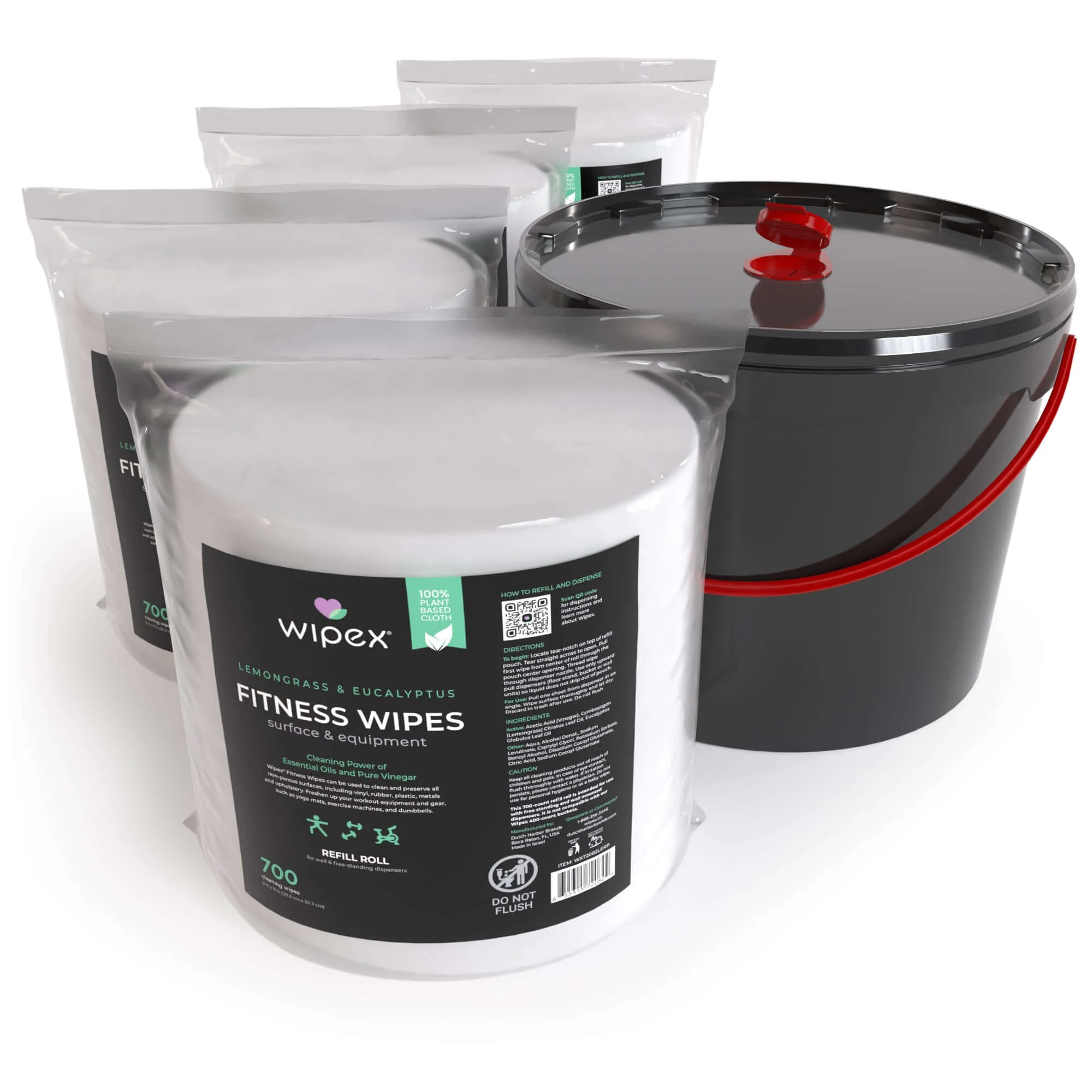 Wipex Co. - 700 Plant-Based Gym Wipes Bulk Refill Roll | Natural Fitness Equipment Wipes - Image 4